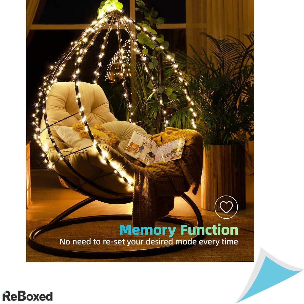 LIGHTNUM Lumini Exterior 300 LED-uri Alb Cald cablu 30m IP44