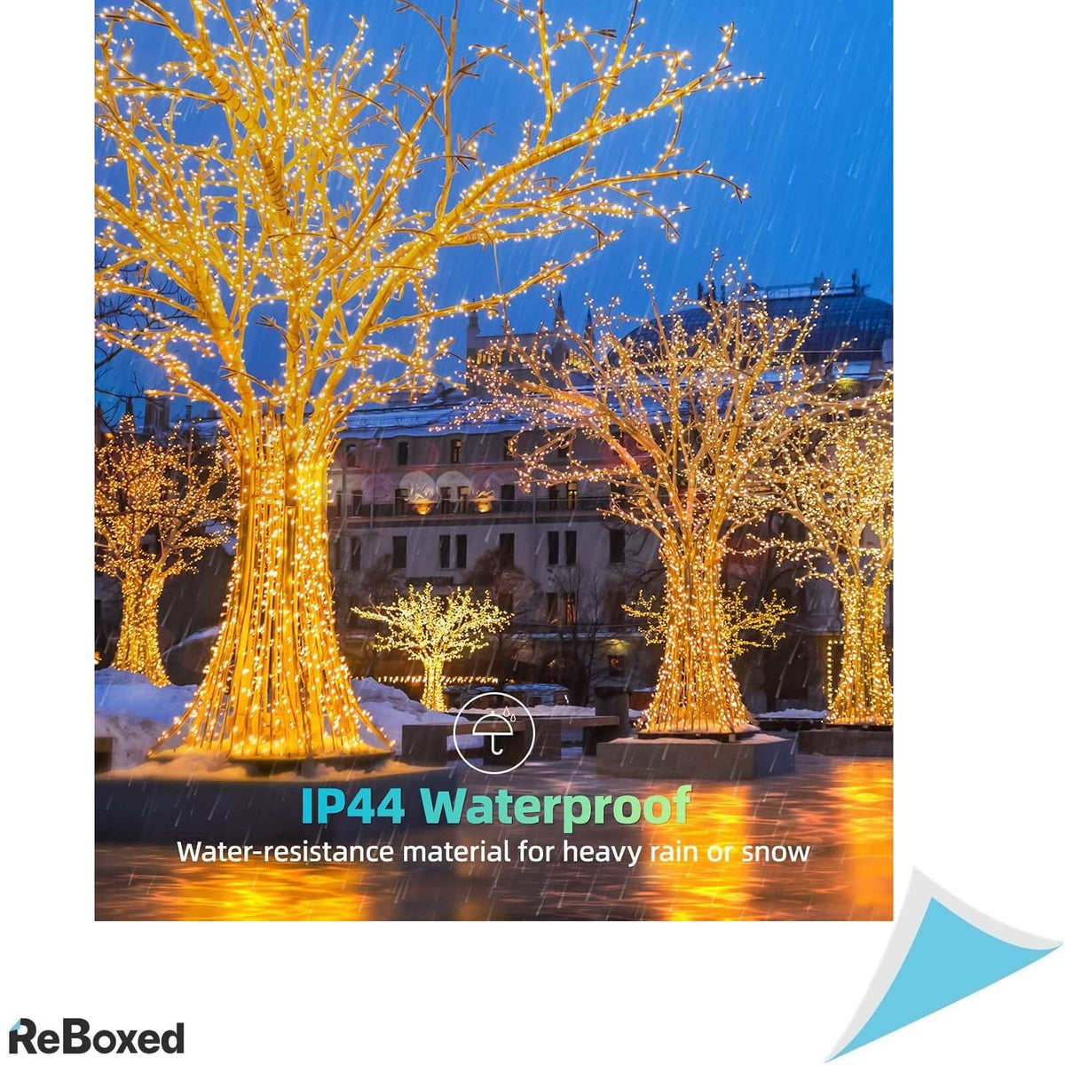 LIGHTNUM Lumini Exterior 300 LED-uri Alb Cald cablu 30m IP44