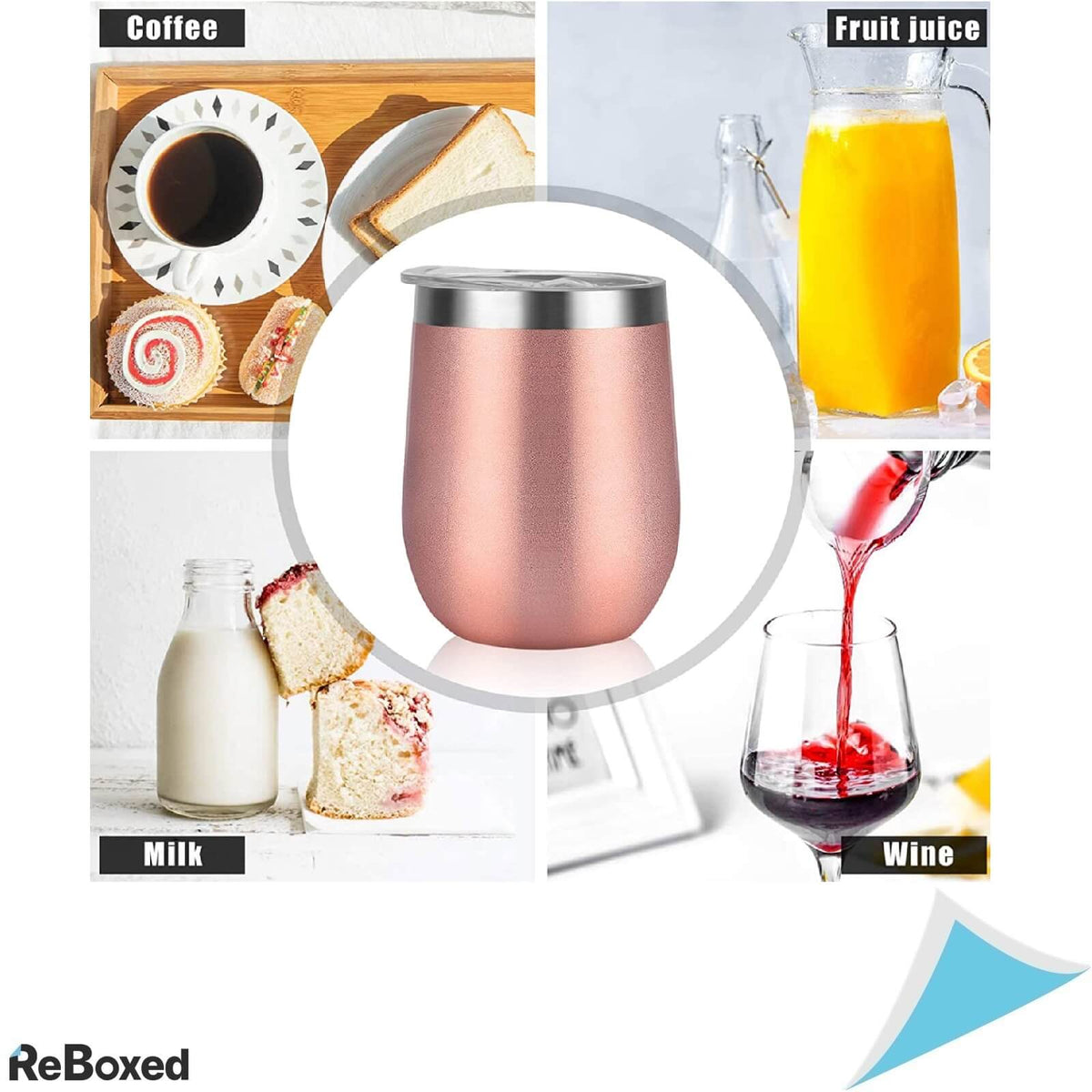 Livole Set 2 Cani 120ml Termoizolante Perete Otel Dublu Vacuum