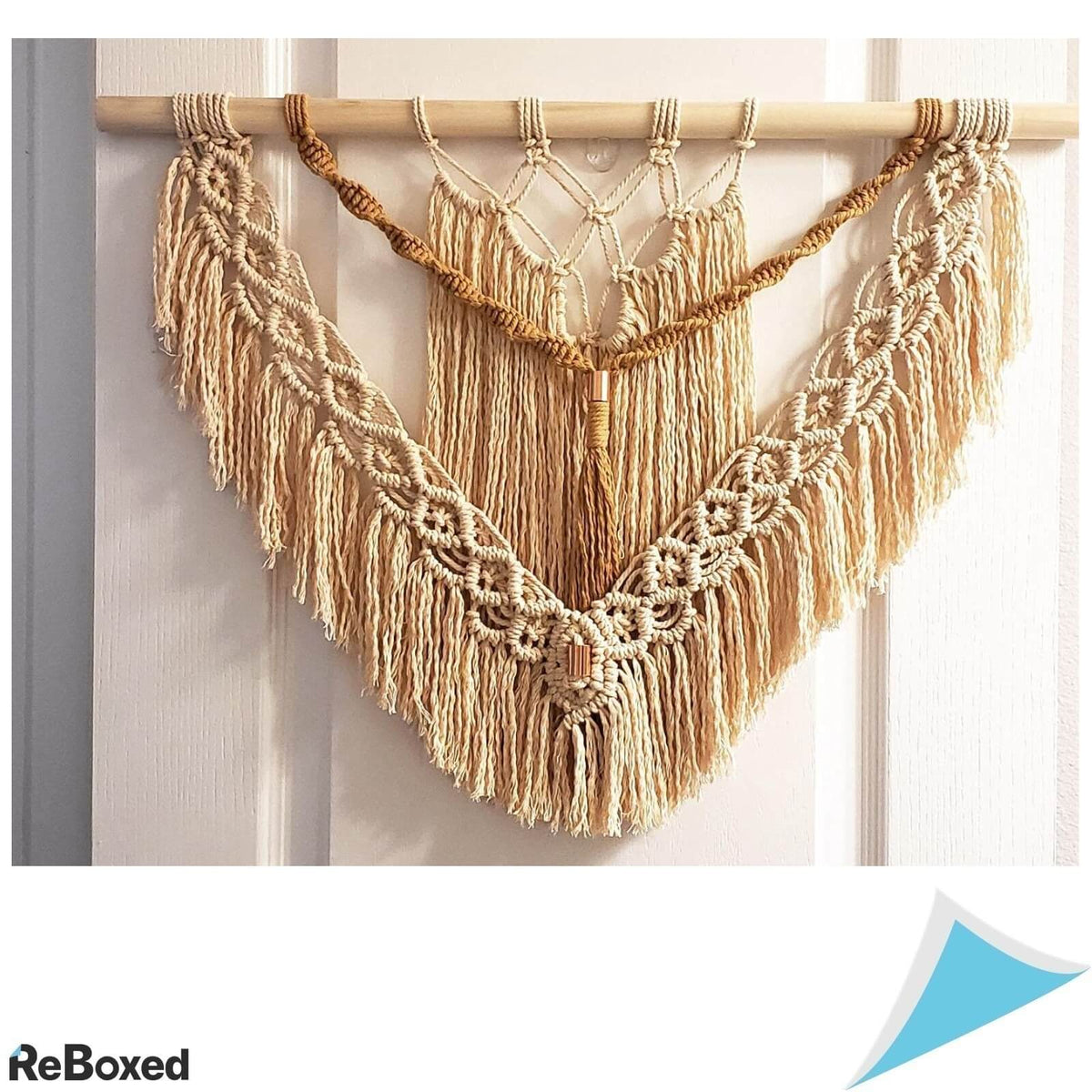 Snur Macrame 3mm x 200m Poliester Colorat Alb Beige