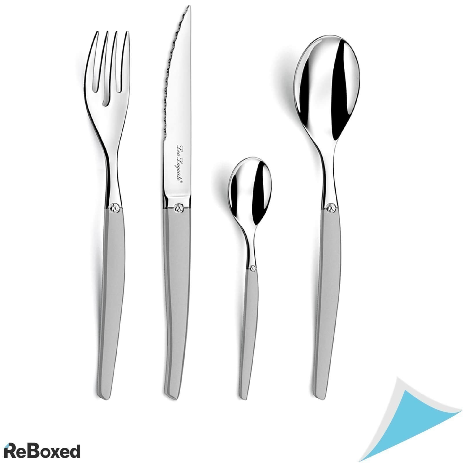 Lou Laguiole Set de Tacamuri 24 piese Argintiu Satinat