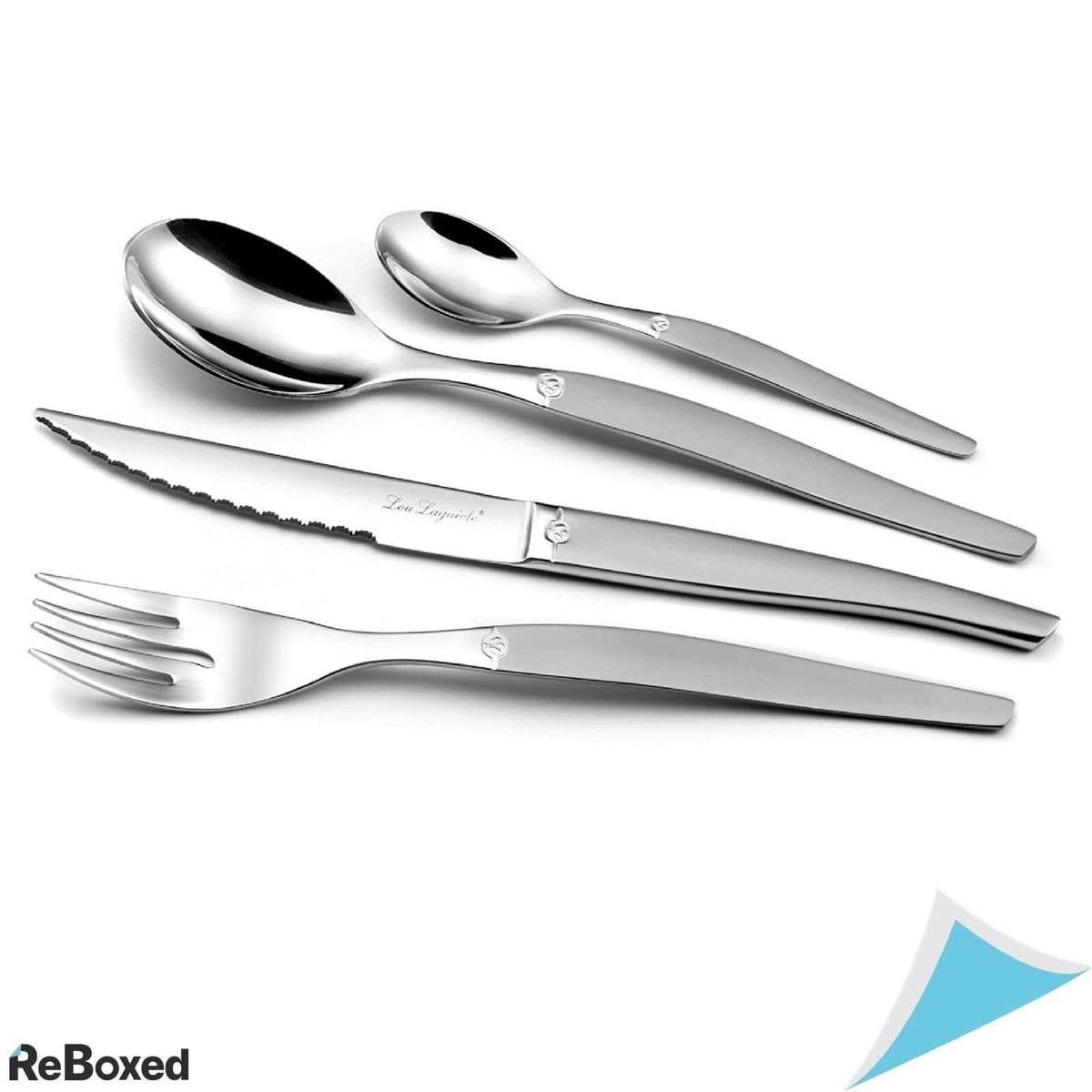 Lou Laguiole Set de Tacamuri 24 piese Argintiu Satinat