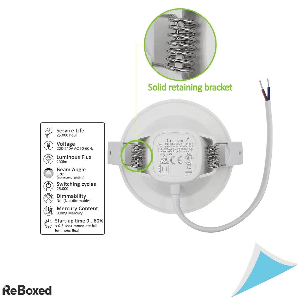 Lumare Set 6 Corpuri Led Slim pentru Tavan 200lm 4W 230V Alb