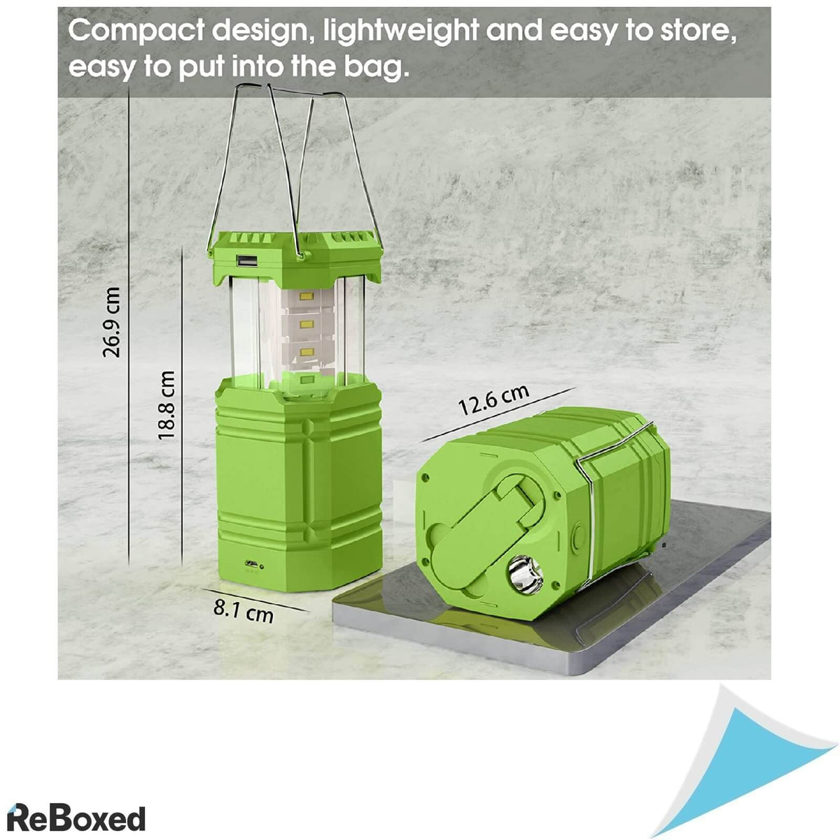 Lanterna Outdoor Solara Dinam USB Power Bank 3000mAh Luminoasa