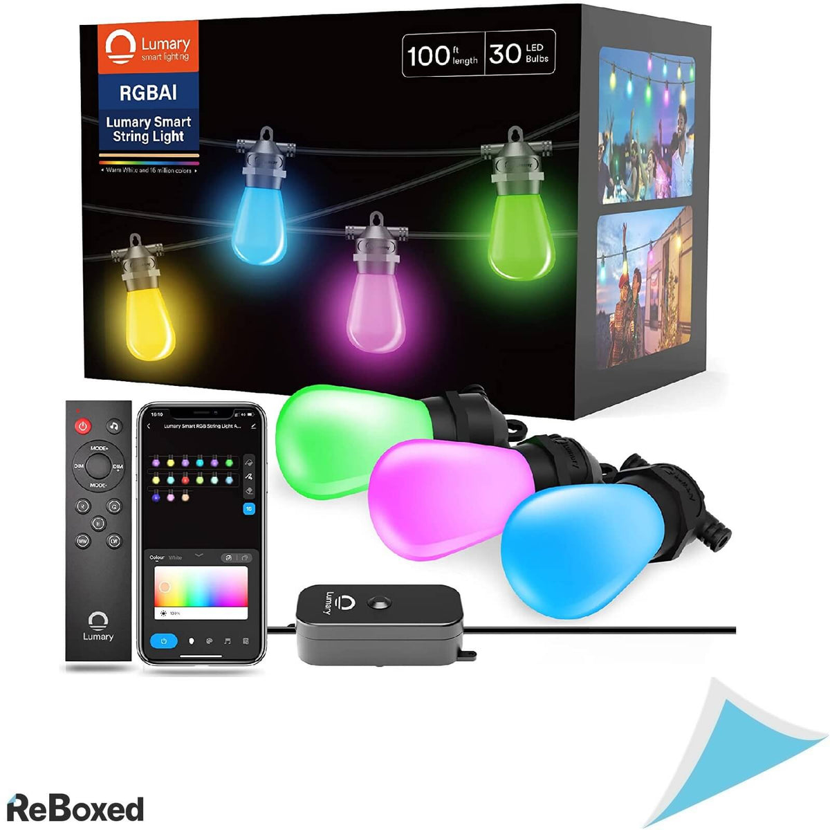 Lumary 30 Becuri LED RGBAi Smart Outdoor IP65 Alexa Siri Telecomanda