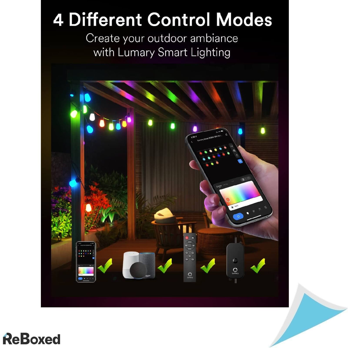 Lumary 30 Becuri LED RGBAi Smart Outdoor IP65 Alexa Siri Telecomanda