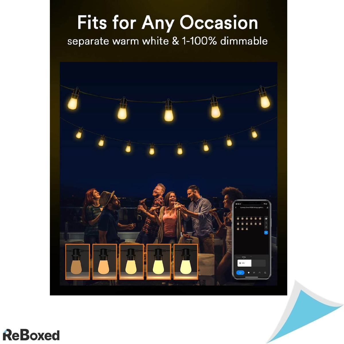 Lumary 30 Becuri LED RGBAi Smart Outdoor IP65 Alexa Siri Telecomanda