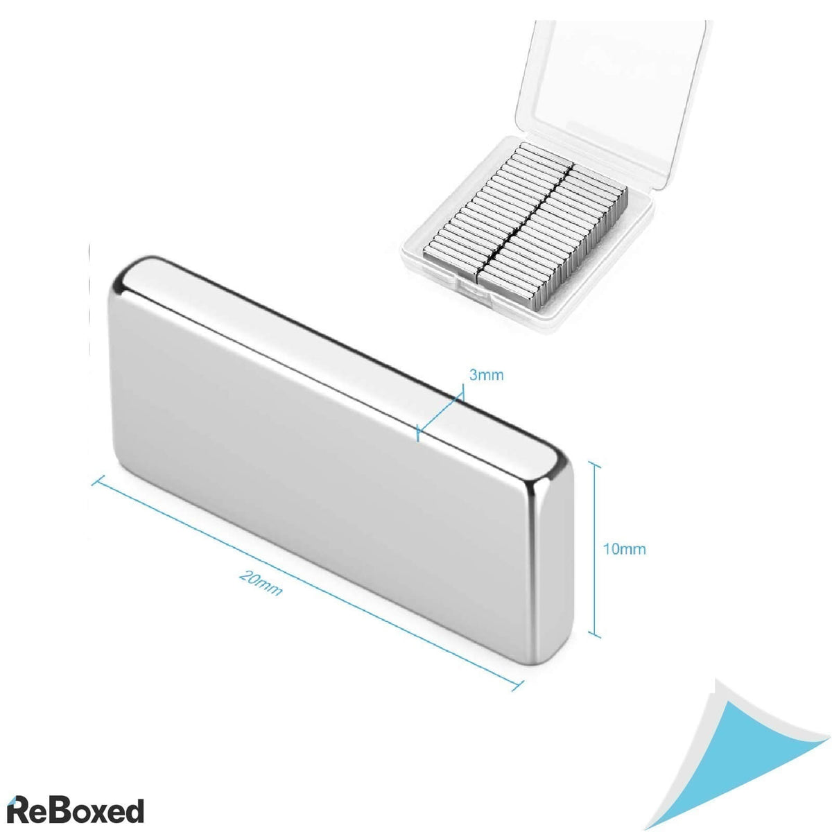 Set de 40 Magneti Neodymium 20x10x3mm Foarte Puternici N48