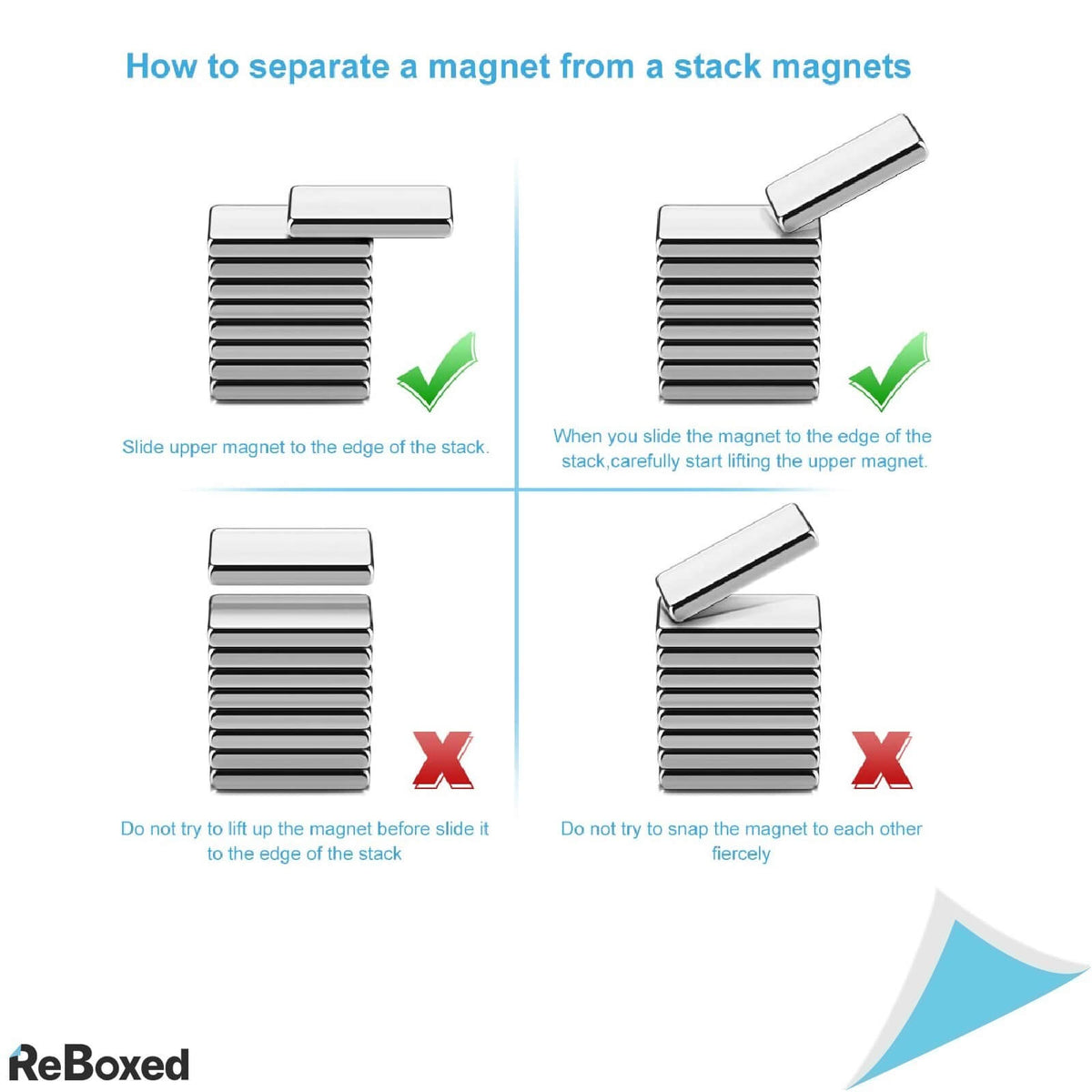 Set de 40 Magneti Neodymium 20x10x3mm Foarte Puternici N48