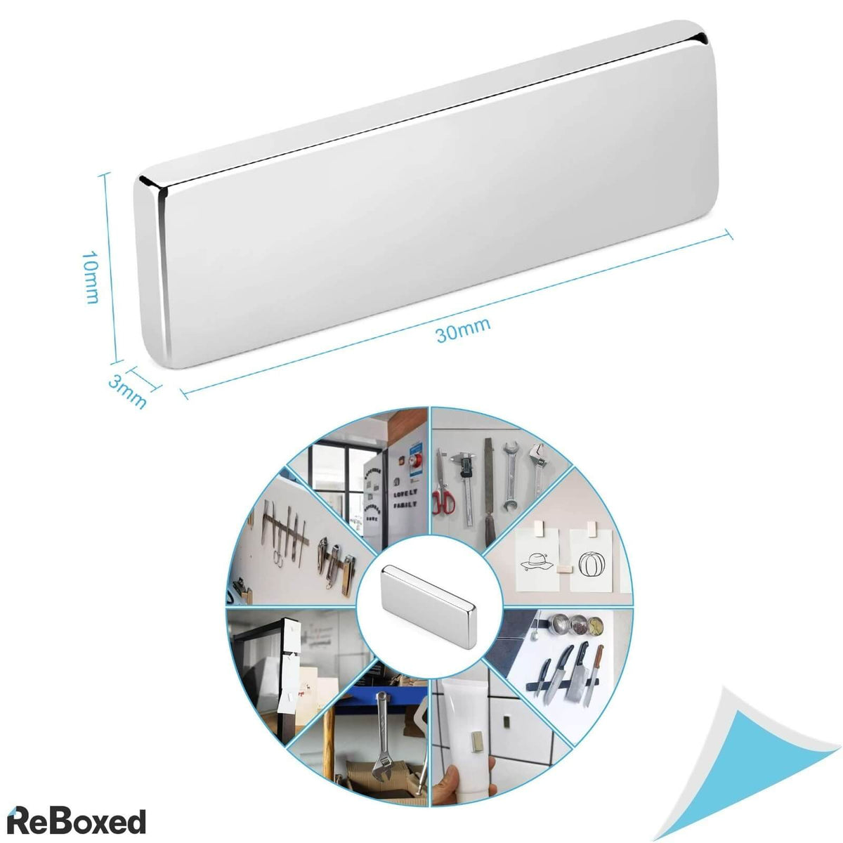 Set de 25 Magneti Neodymium 30x10x3mm Foarte Puternici N48