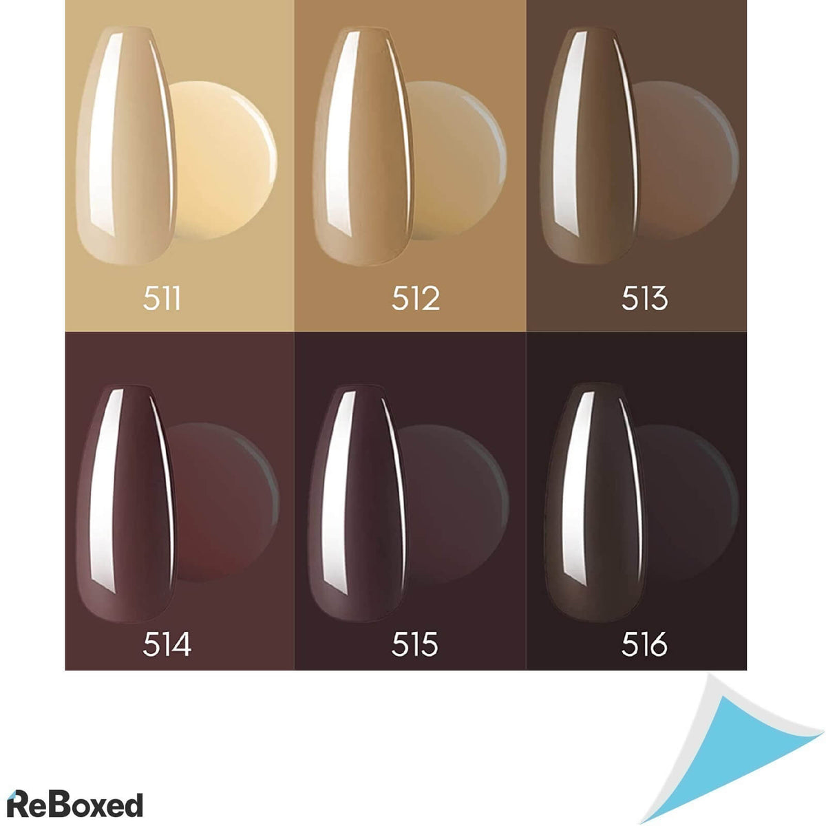 Makartt Gel Nail Polish Kit Set 6 Oje UV Culori Inchise 8ml