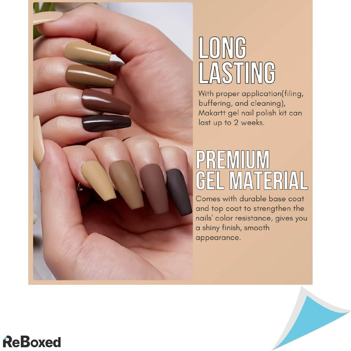 Makartt Gel Nail Polish Kit Set 6 Oje UV Culori Inchise 8ml