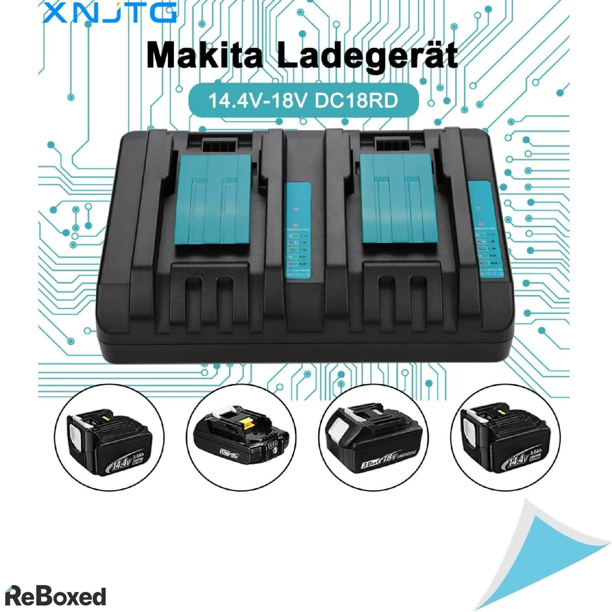 XNJTG Incarcator Dual OEM Makita Compatibil DC18RD 14.4-18V