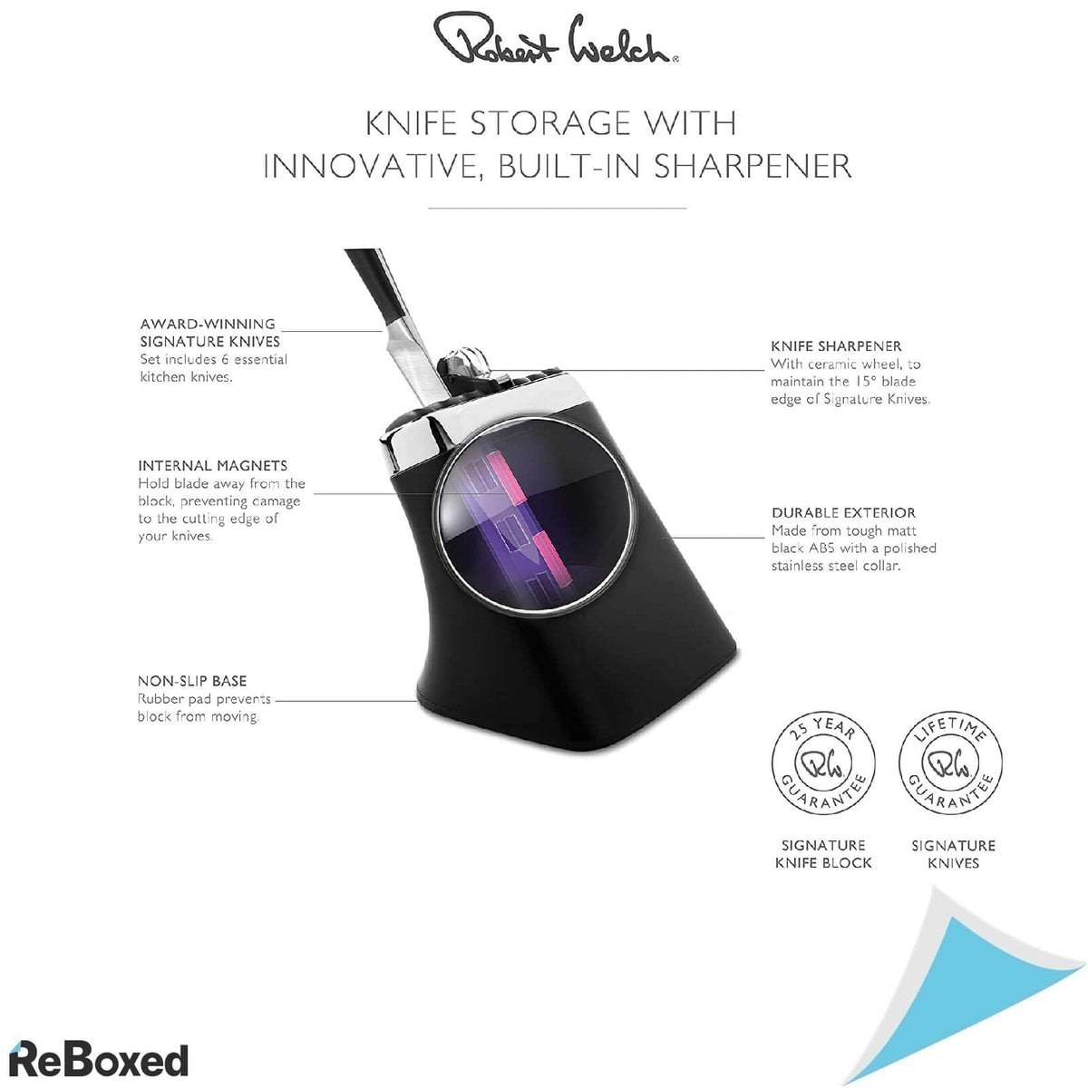 Robert Welch Signature Set De 5 Cutite Si Ascutitor din Ceramica