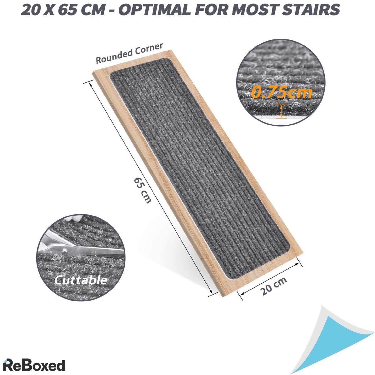 Mbigm Pachet de 15 Covorase Antialunecare 65x20cm Scari