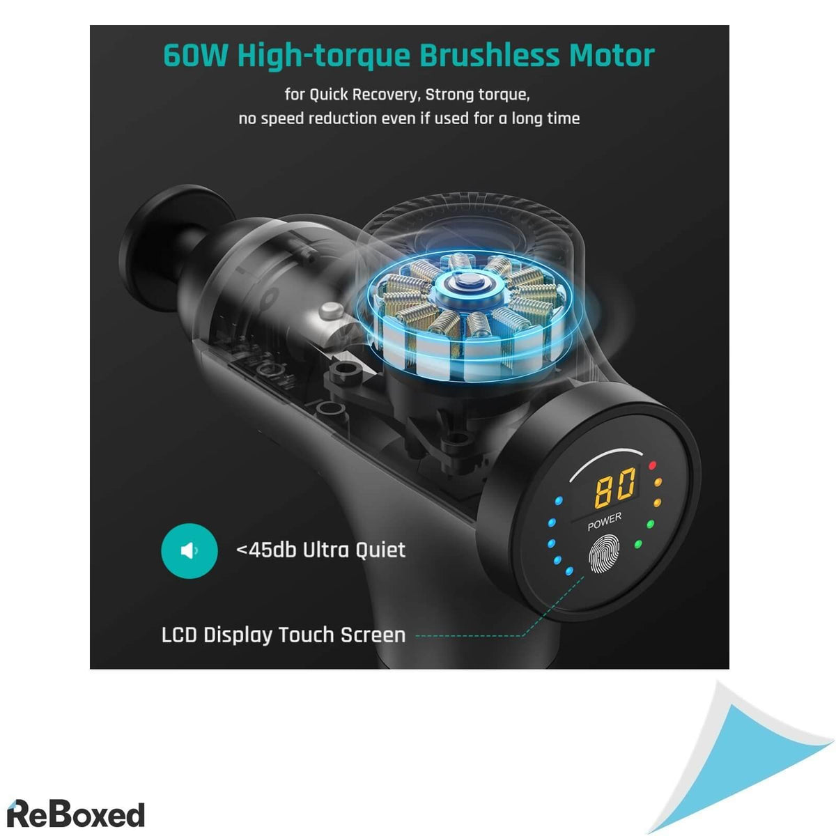 Mebak 3 Pistol de Masaj Muscular Portabil Silentios 5 Viteze