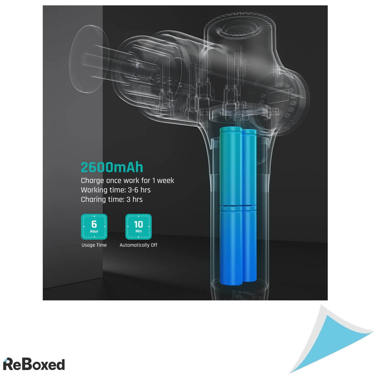 Mebak 3 Pistol de Masaj Muscular Portabil Silentios 5 Viteze