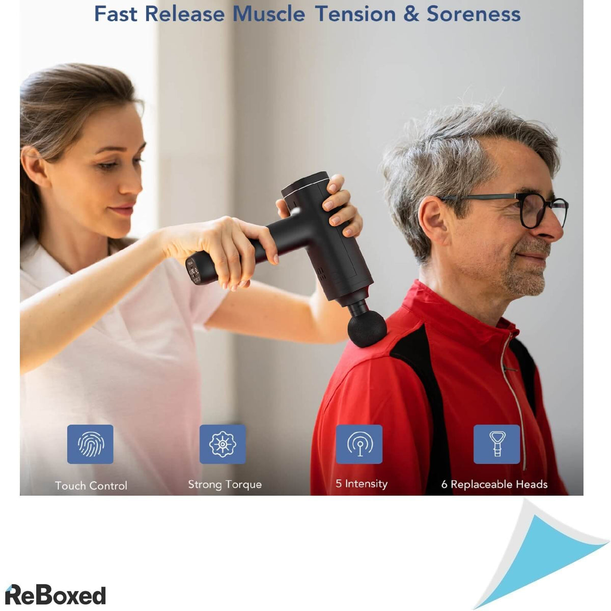 Mebak 5 Pistol de Masaj Muscular Portabil Silentios 6 Capete