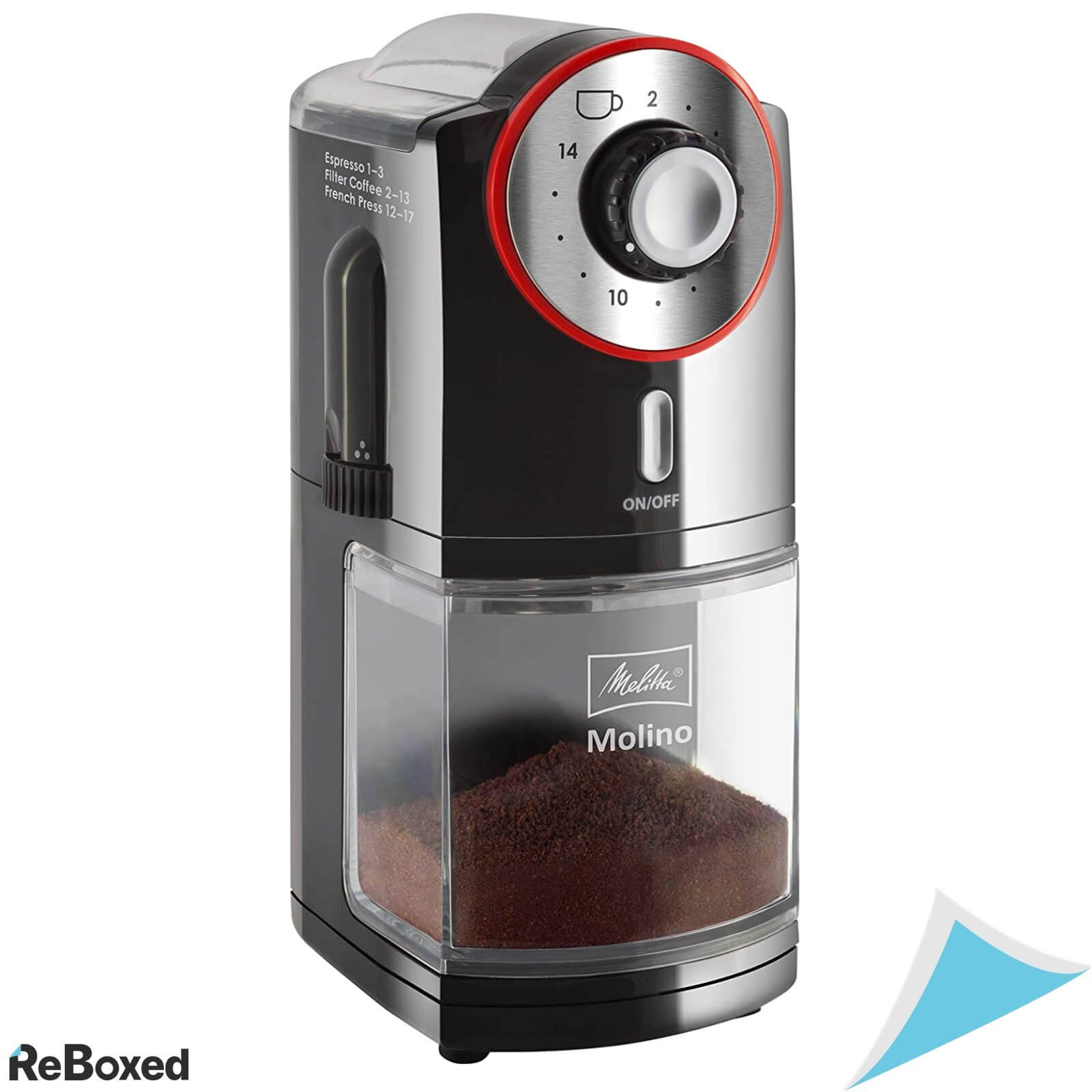 Melitta Molino 1019-01 Rasnita de Cafea 100W 200g negru-argintiu