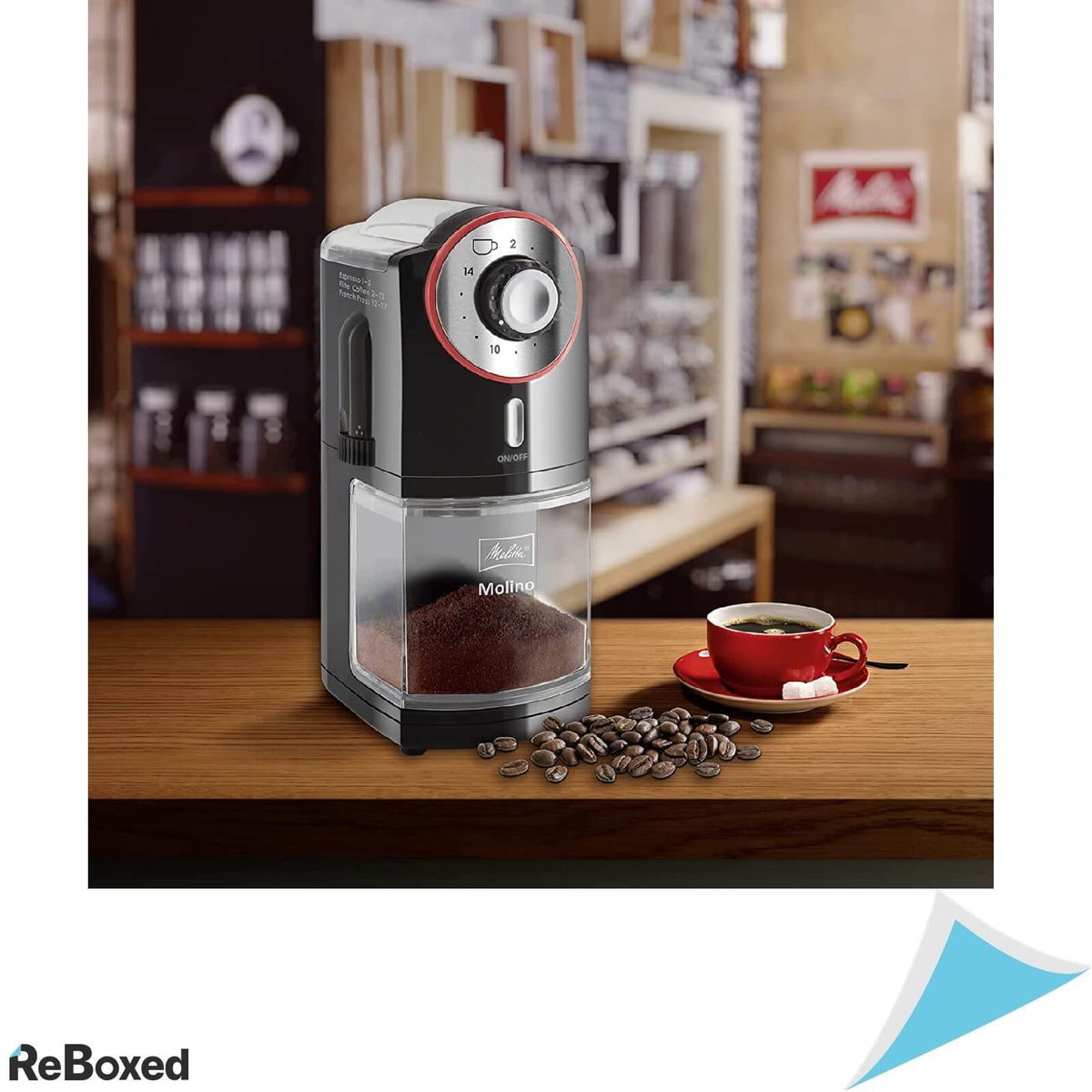 Melitta Molino 1019-01 Rasnita de Cafea 100W 200g negru-argintiu