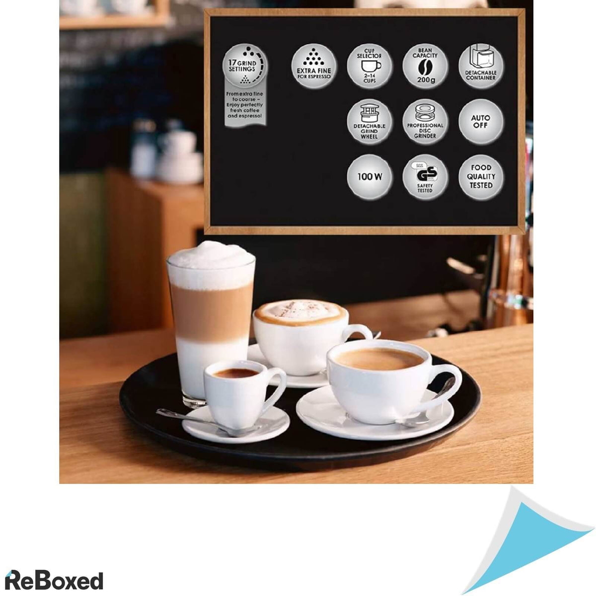 Melitta Molino 1019-01 Rasnita de Cafea 100W 200g negru-argintiu