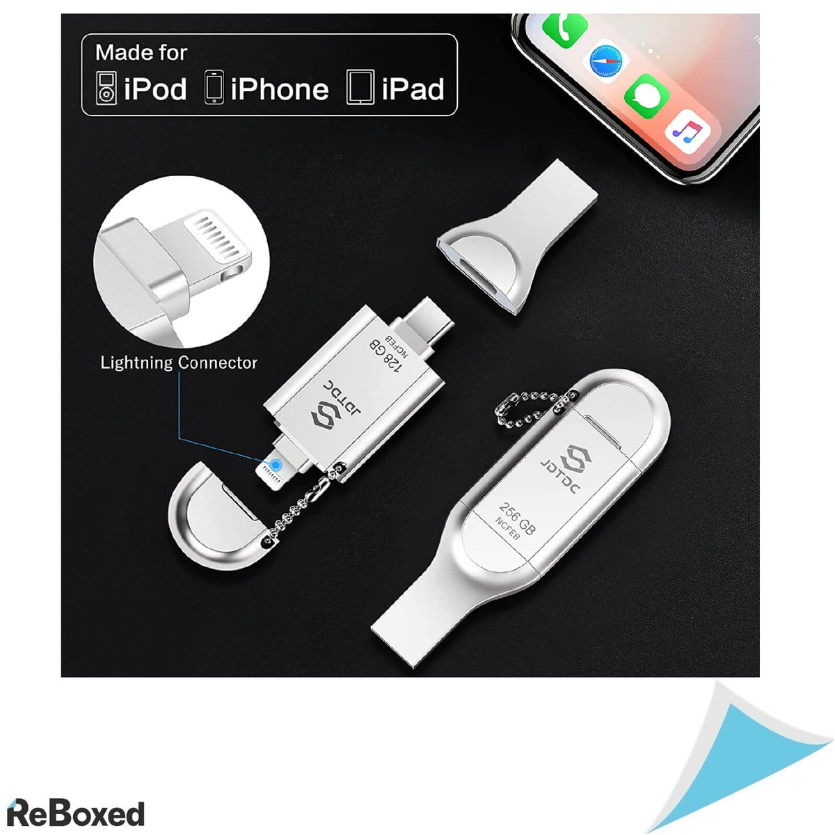 USB 3in1 Flash Drive 128GB Certificat MFi Iphone Android PC