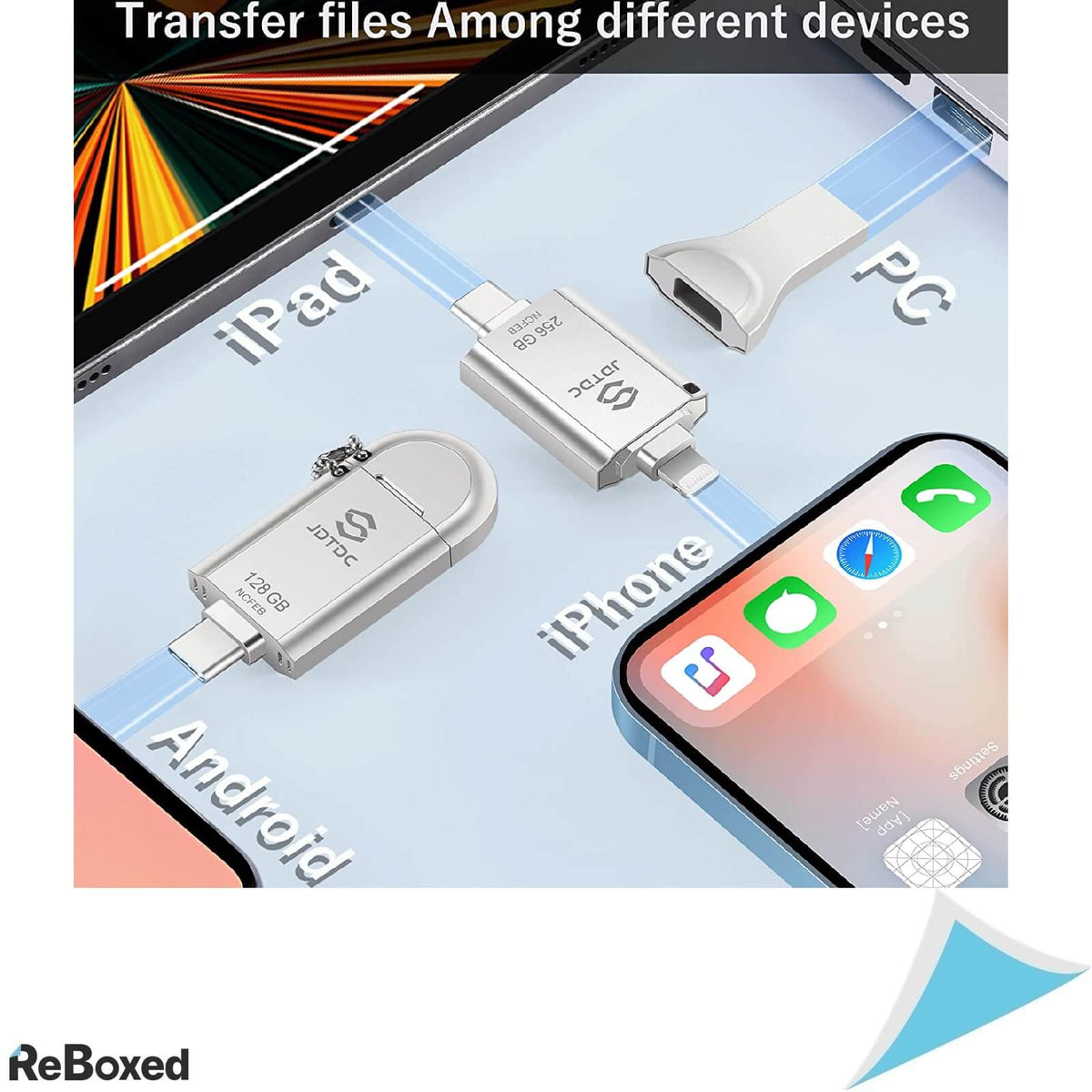 USB 3in1 Flash Drive 128GB Certificat MFi Iphone Android PC