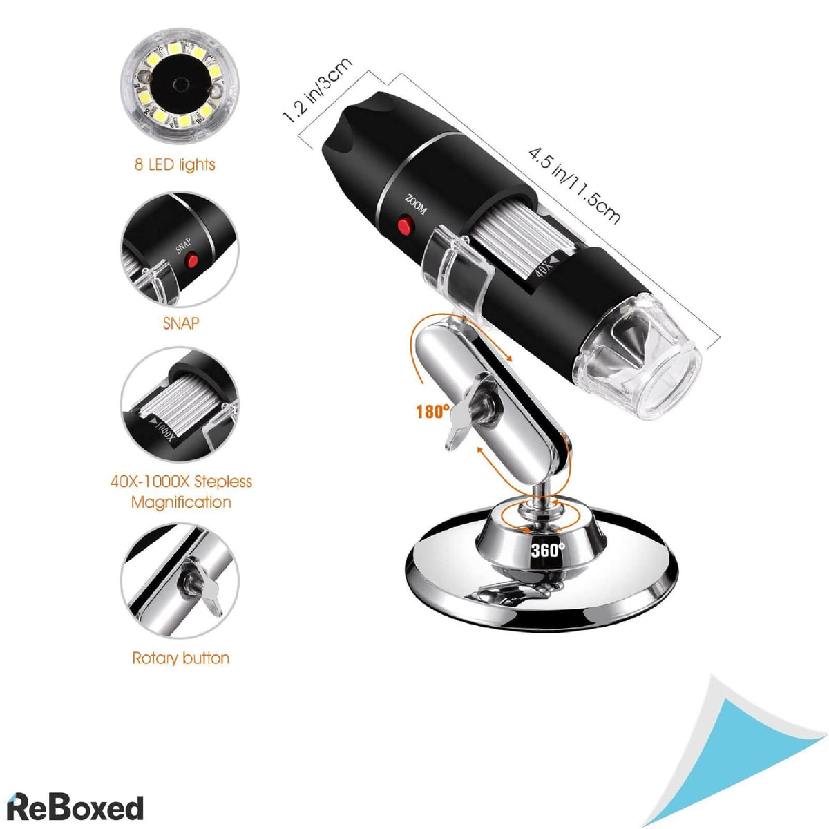 Microscop USB Digital cu Iluminare 40X Android Windows