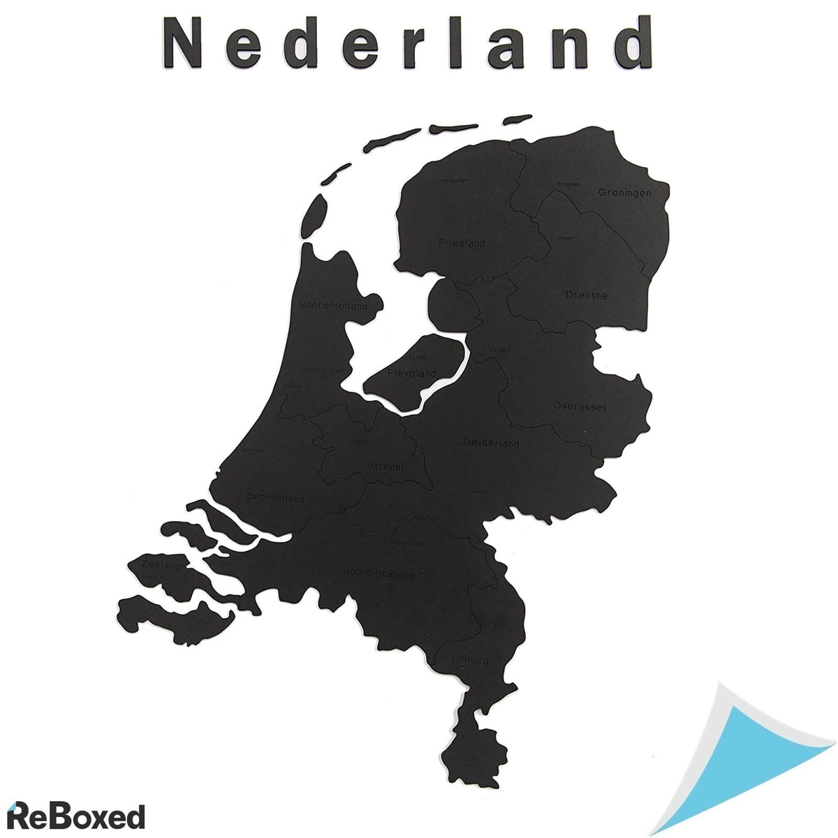 MiMi Innovations Harta pentru Perete din Lemn Nederland 92x69cm