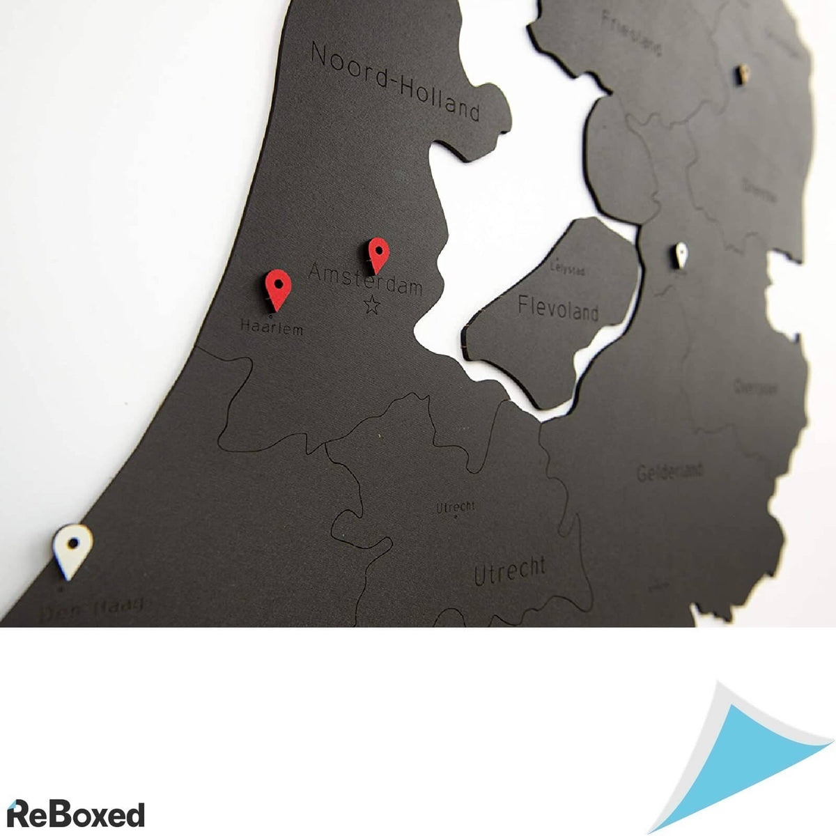 MiMi Innovations Harta pentru Perete din Lemn Nederland 92x69cm