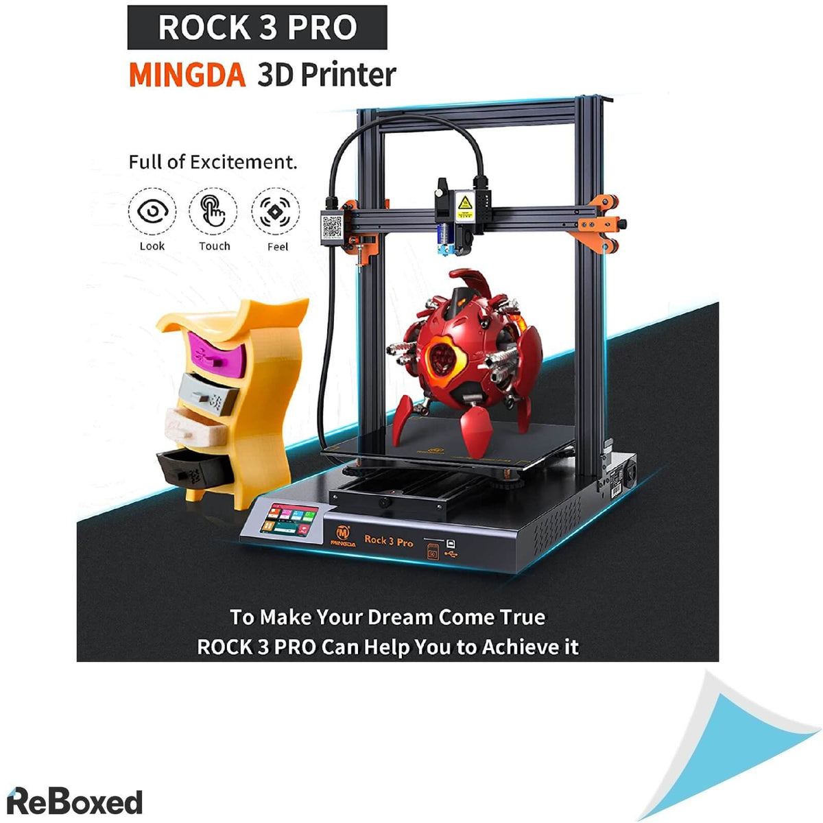 Mingda Rock 3 PRO Imprimanta 3D Direct Extruder 32x32x40cm