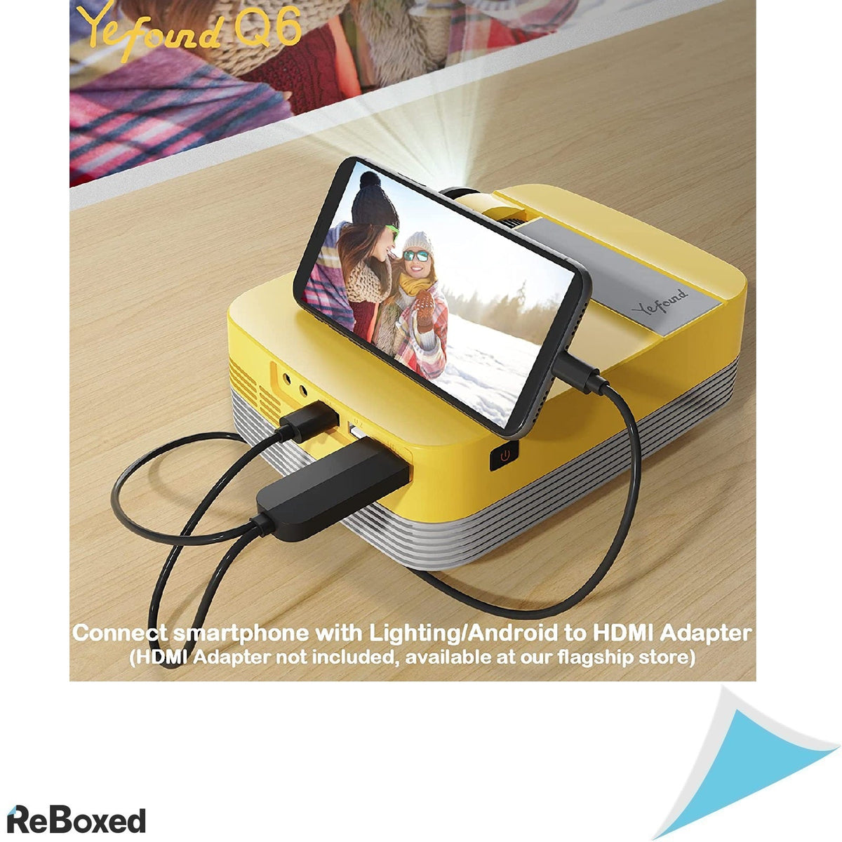 YeFound Q6 Proiector Mini LED 1280x720 pixeli 2000:1 Contrast 400lm