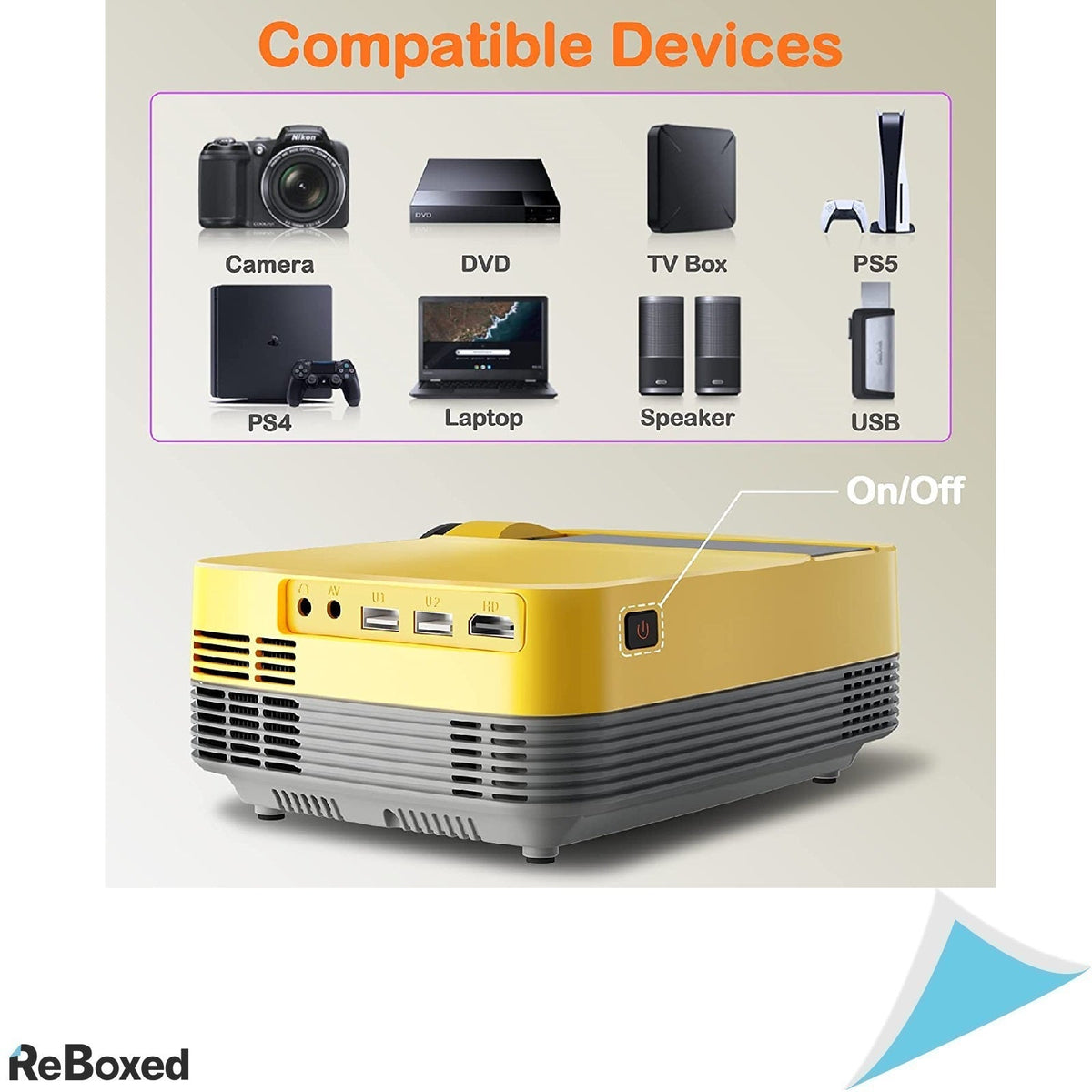 YeFound Q6 Proiector Mini LED 1280x720 pixeli 2000:1 Contrast 400lm