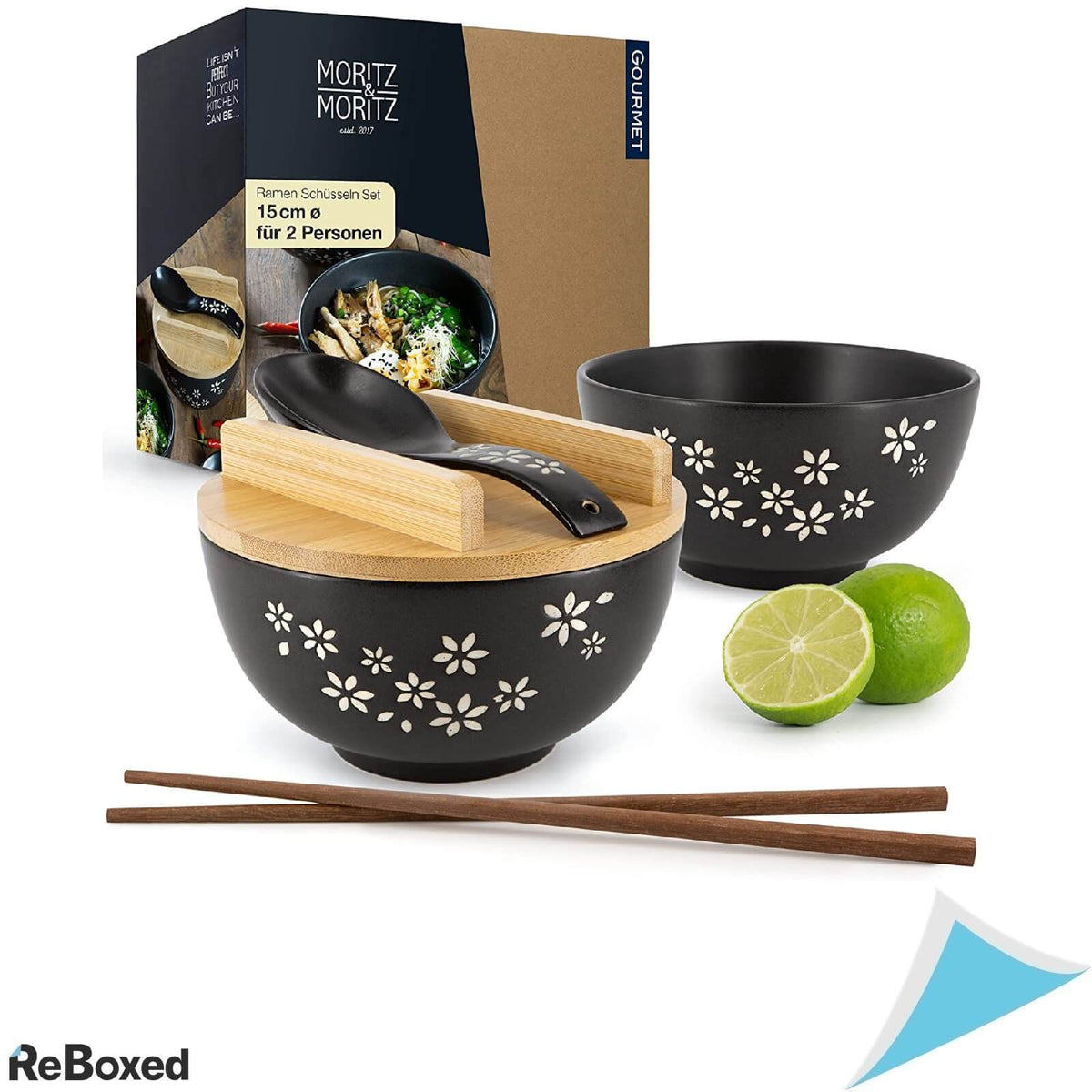 Moritz &amp; Moritz Set 2 Boluri Ceramica Ramen 600ml Pho Sushi