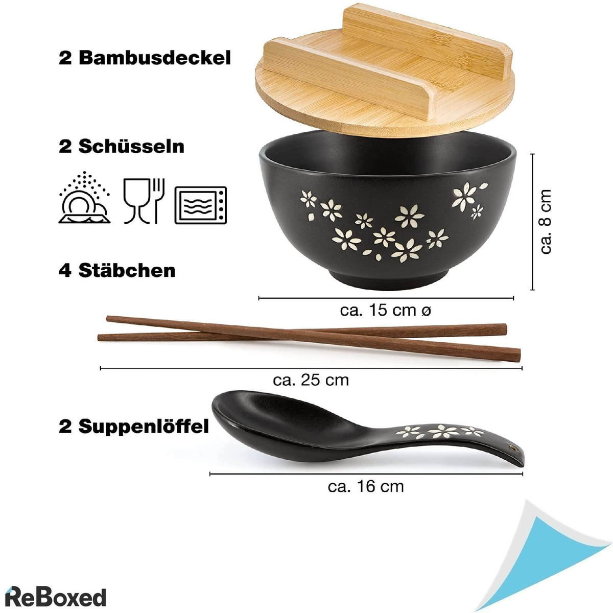 Moritz &amp; Moritz Set 2 Boluri Ceramica Ramen 600ml Pho Sushi