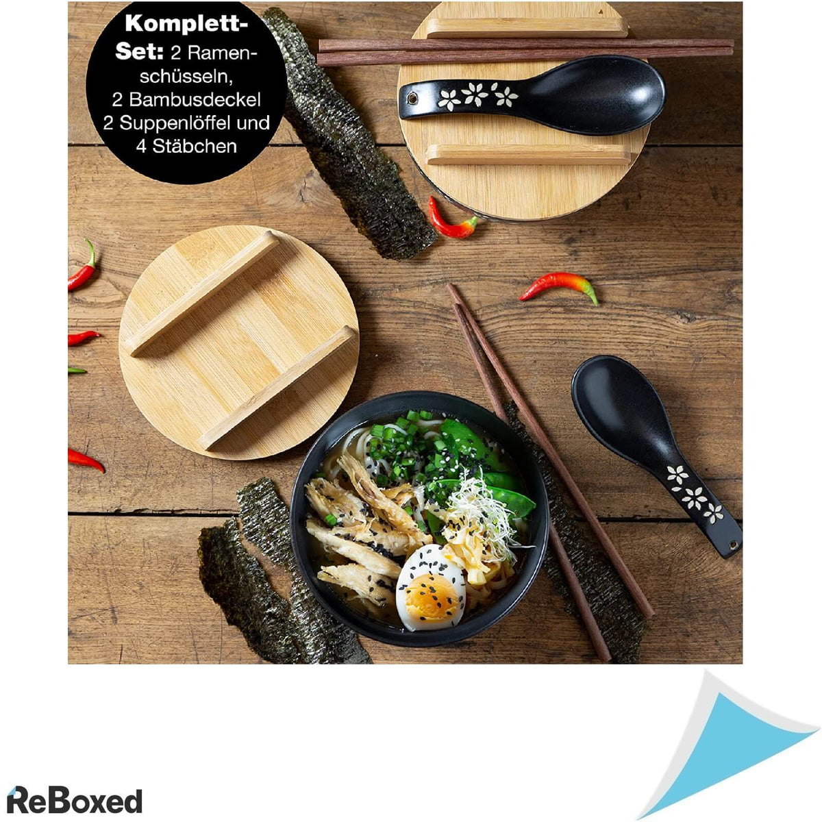 Moritz &amp; Moritz Set 2 Boluri Ceramica Ramen 600ml Pho Sushi