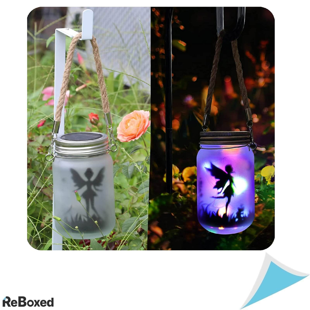 MostofEU Set 2 Lanterne Lampioane Solare LED cu Zana Color