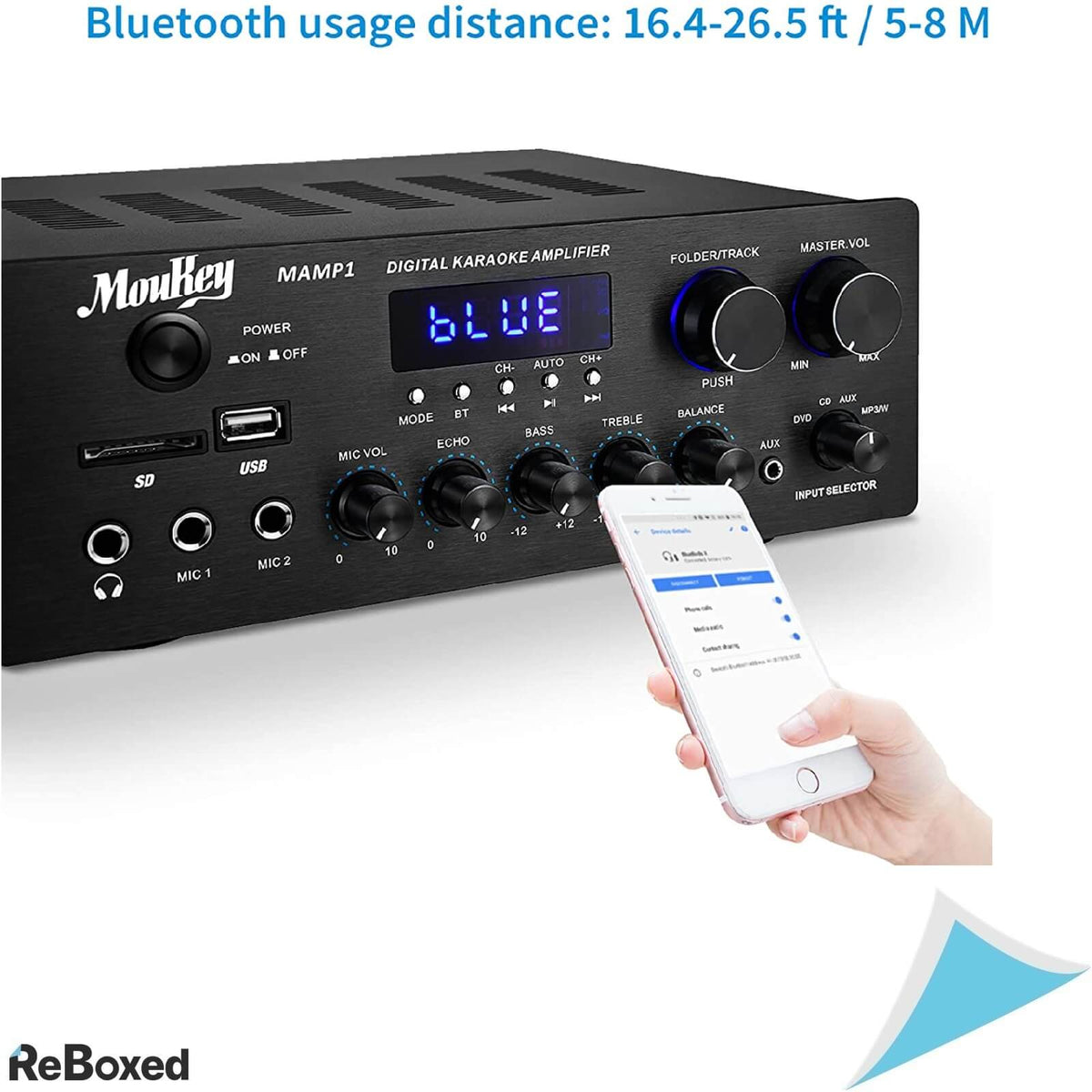 Moukey MAMP1 Amplificator Stereo Audio 220W Peak Bluetooth 5.0