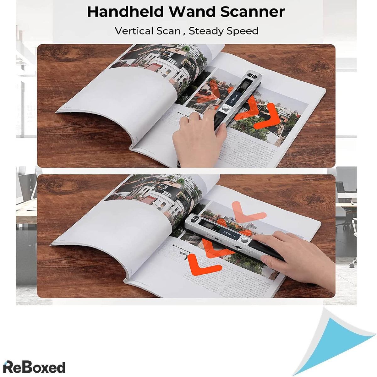 Munbyn Scanner A4 Portabil de Mana Color 900dpi si card SD