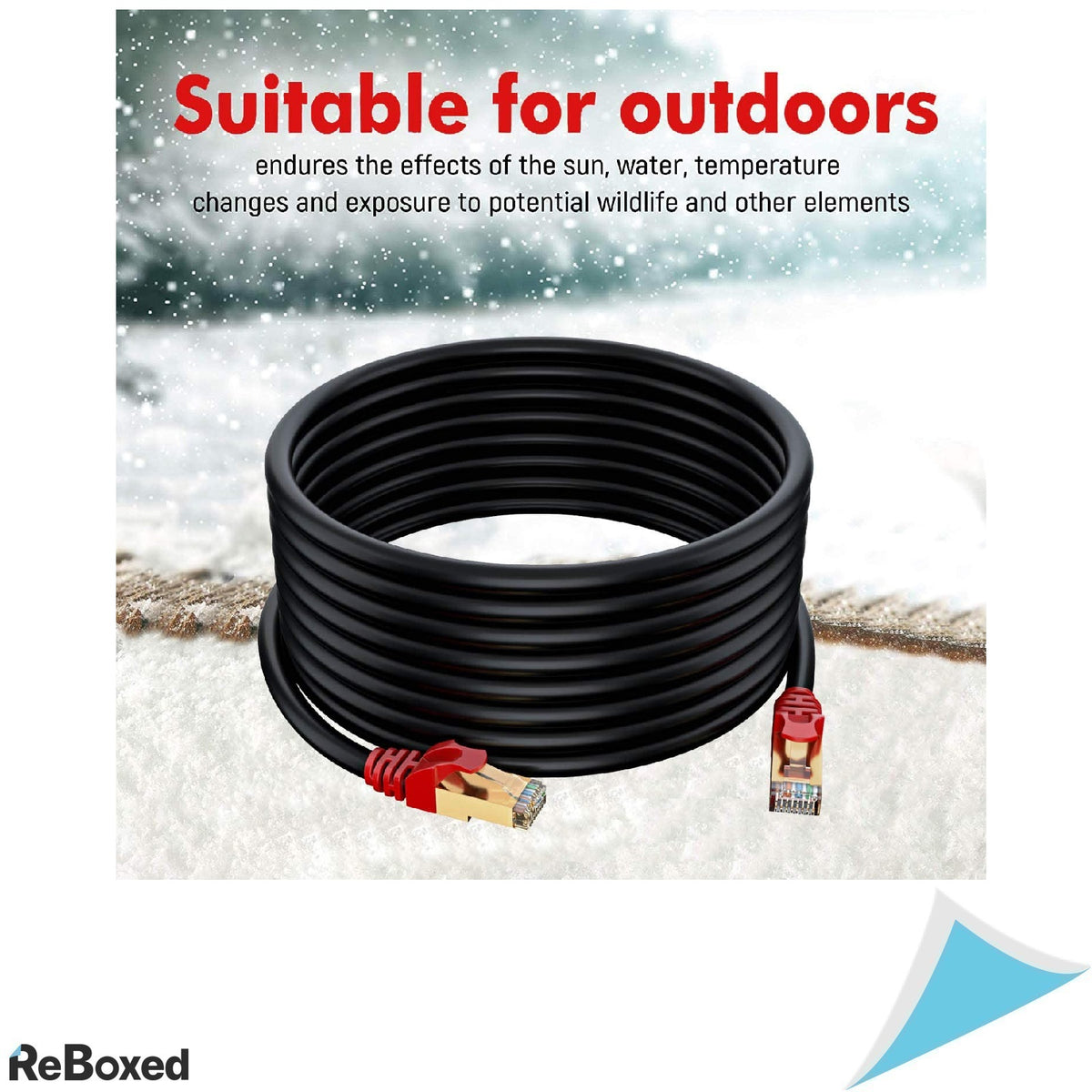 MutecPower Set 100m Cablu SSTP Cat7 600Mhz Outdoor RJ45 Sertizor