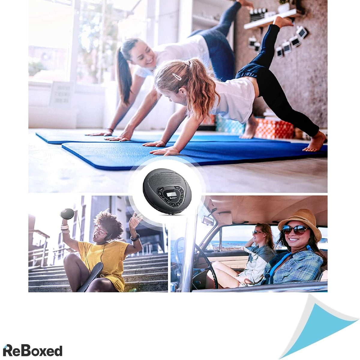 NaviskAuto CD Player MP3 Portabil Antisoc Extra Bass cu Difuzoare