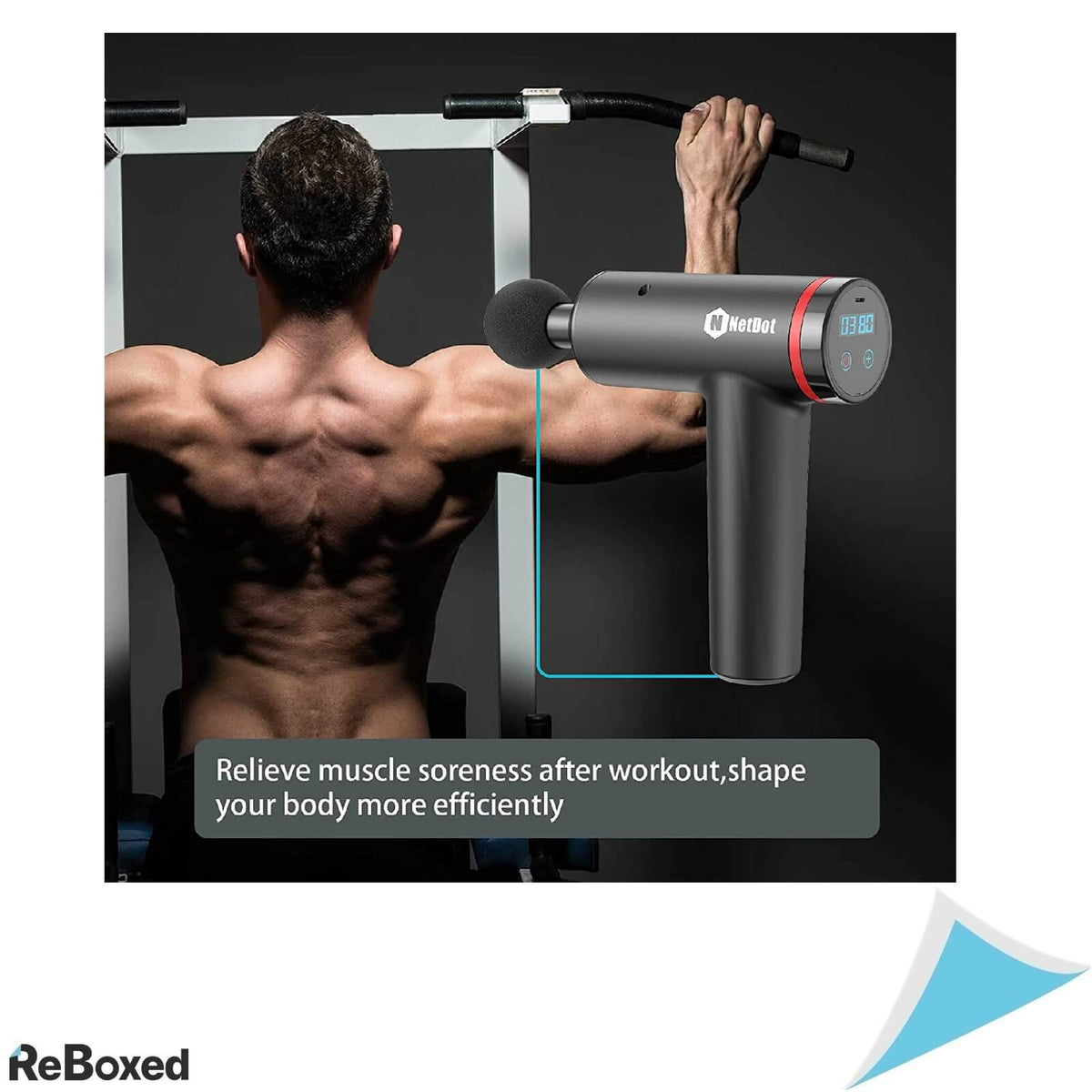 NetDot Pistol de Masaj Electric Portabil 6 Accesorii 6 Viteze