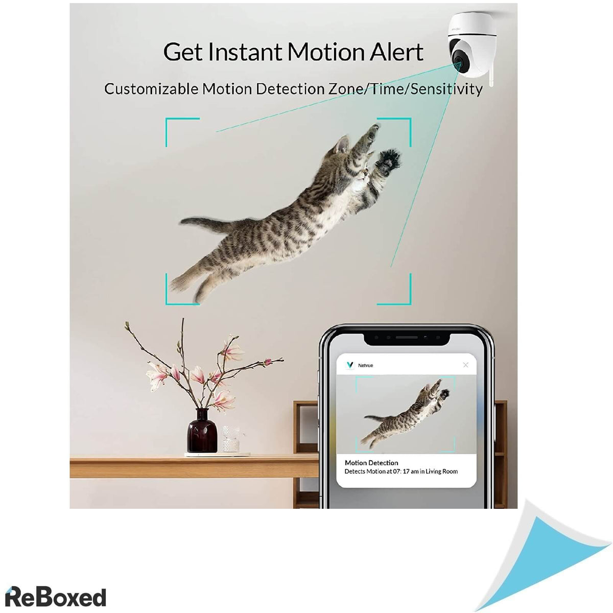 NetVue Camera de Supraveghere WiFi Mini 1080p Audio 8x Zoom