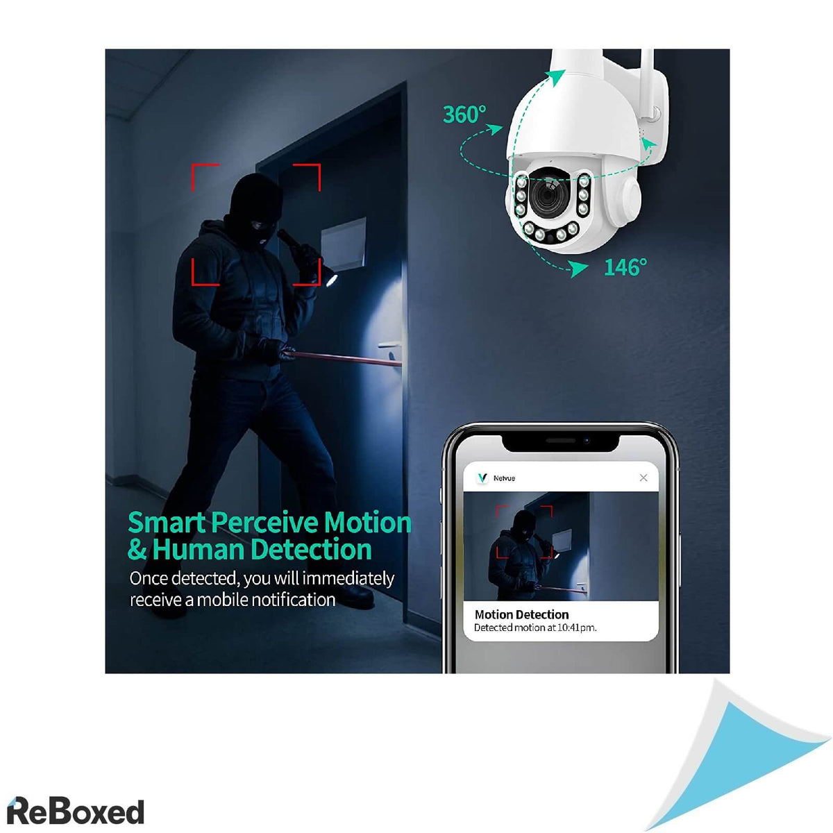 NetVue Camera IP Dome Exterior IP66 PTZ 3MP H.265 360 grade