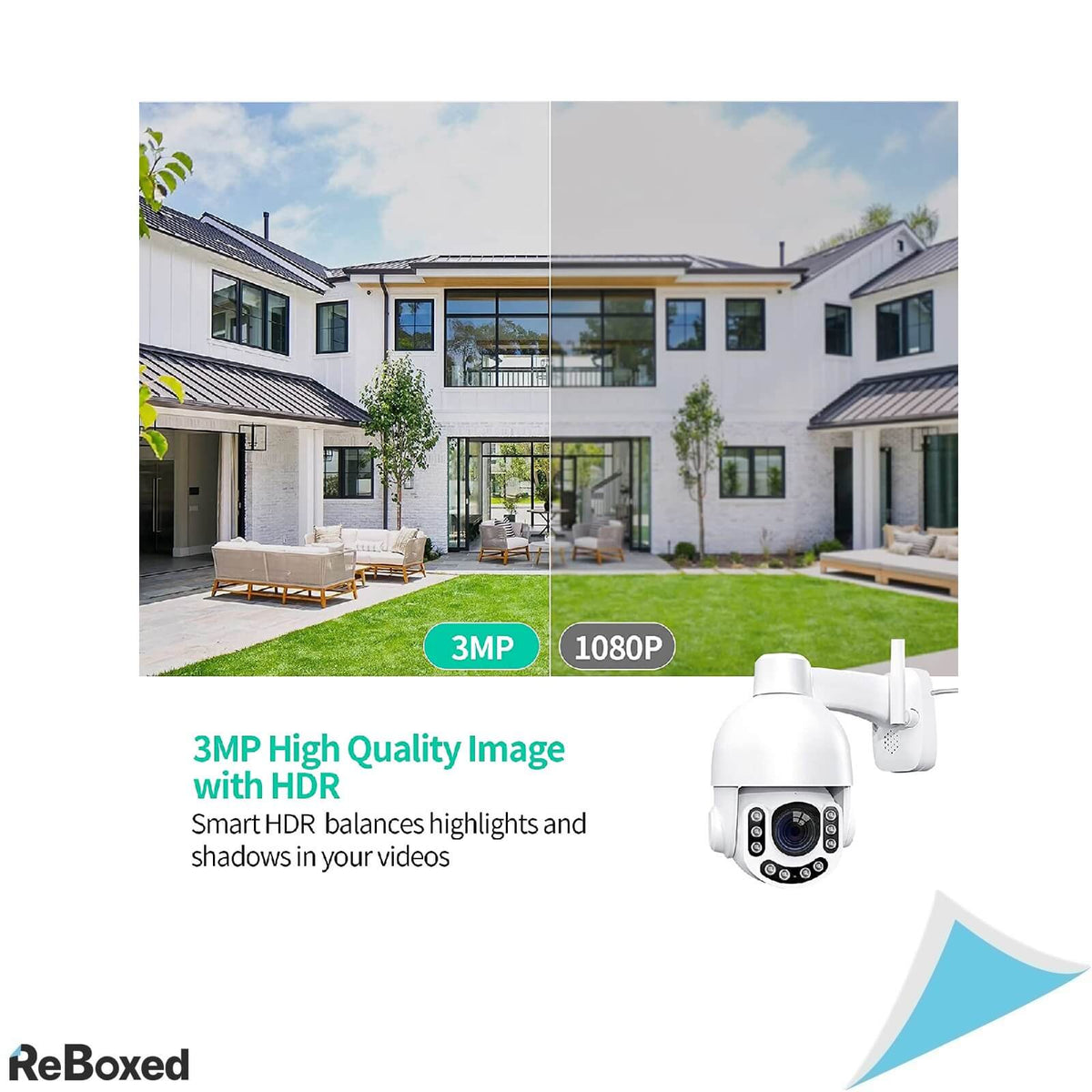 NetVue Camera IP Dome Exterior IP66 PTZ 3MP H.265 360 grade