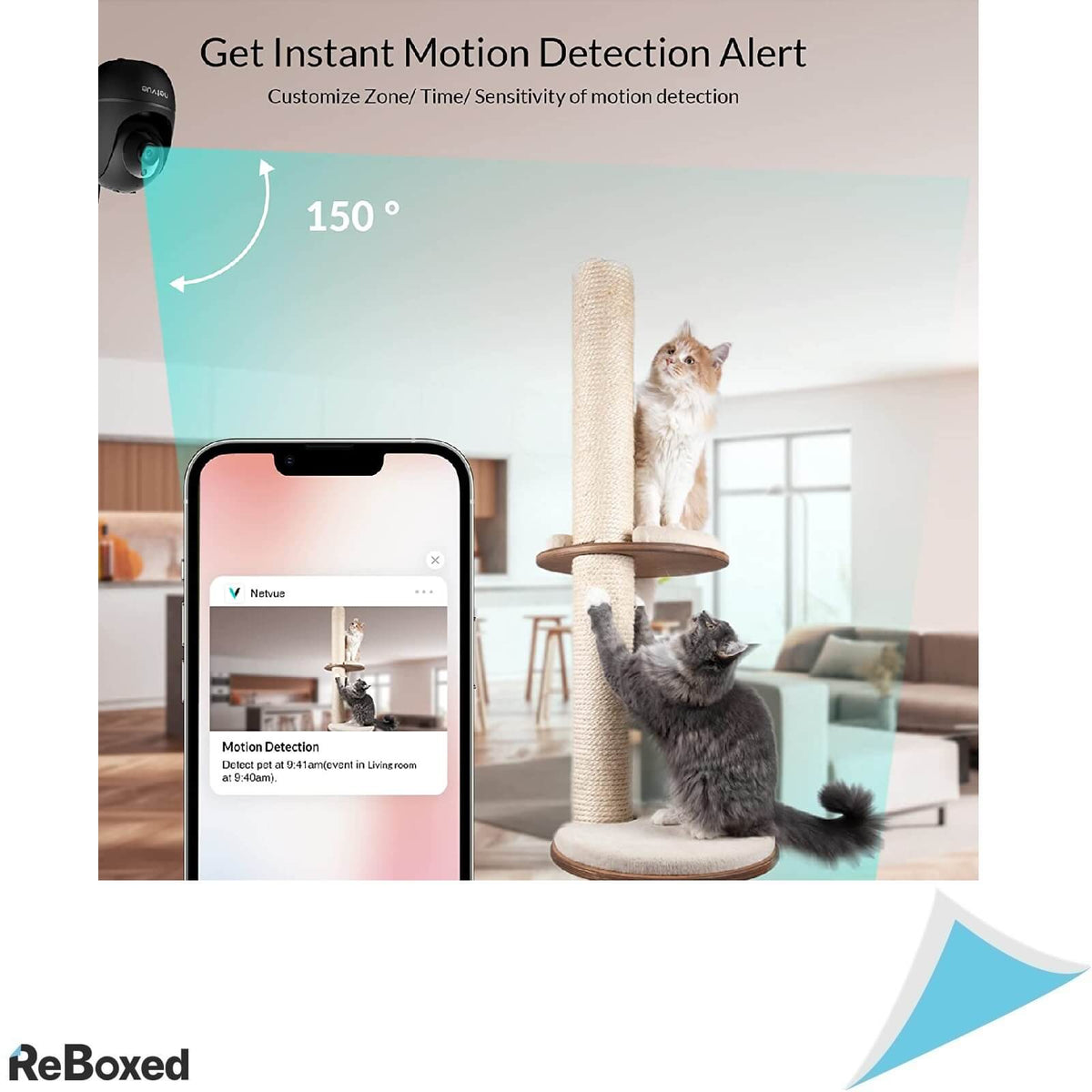 Netvue Camera WiFi de Supraveghere Interior 360 grade 1080p