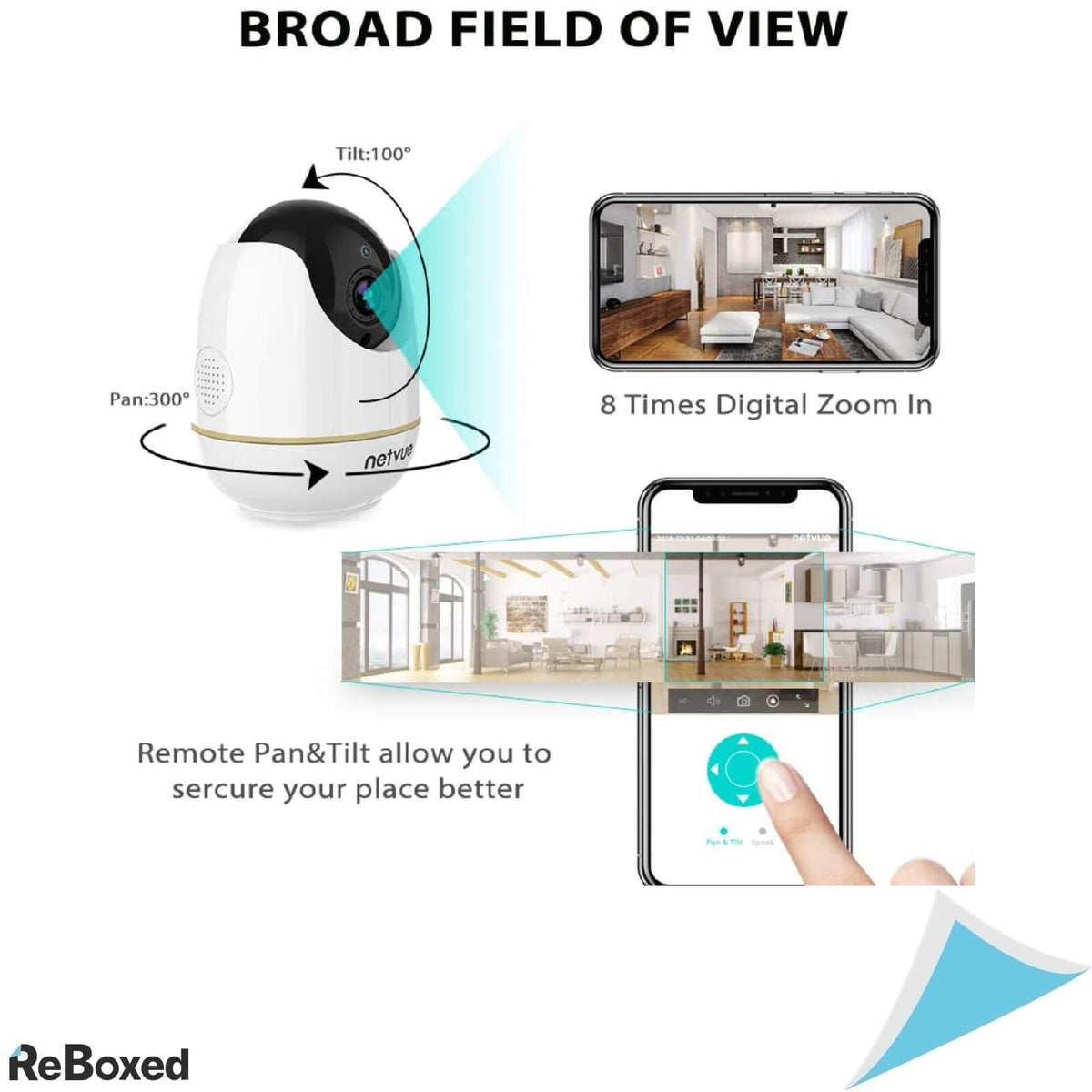 NetVue OrbCam WiFi Camera de Supraveghere FullHD White