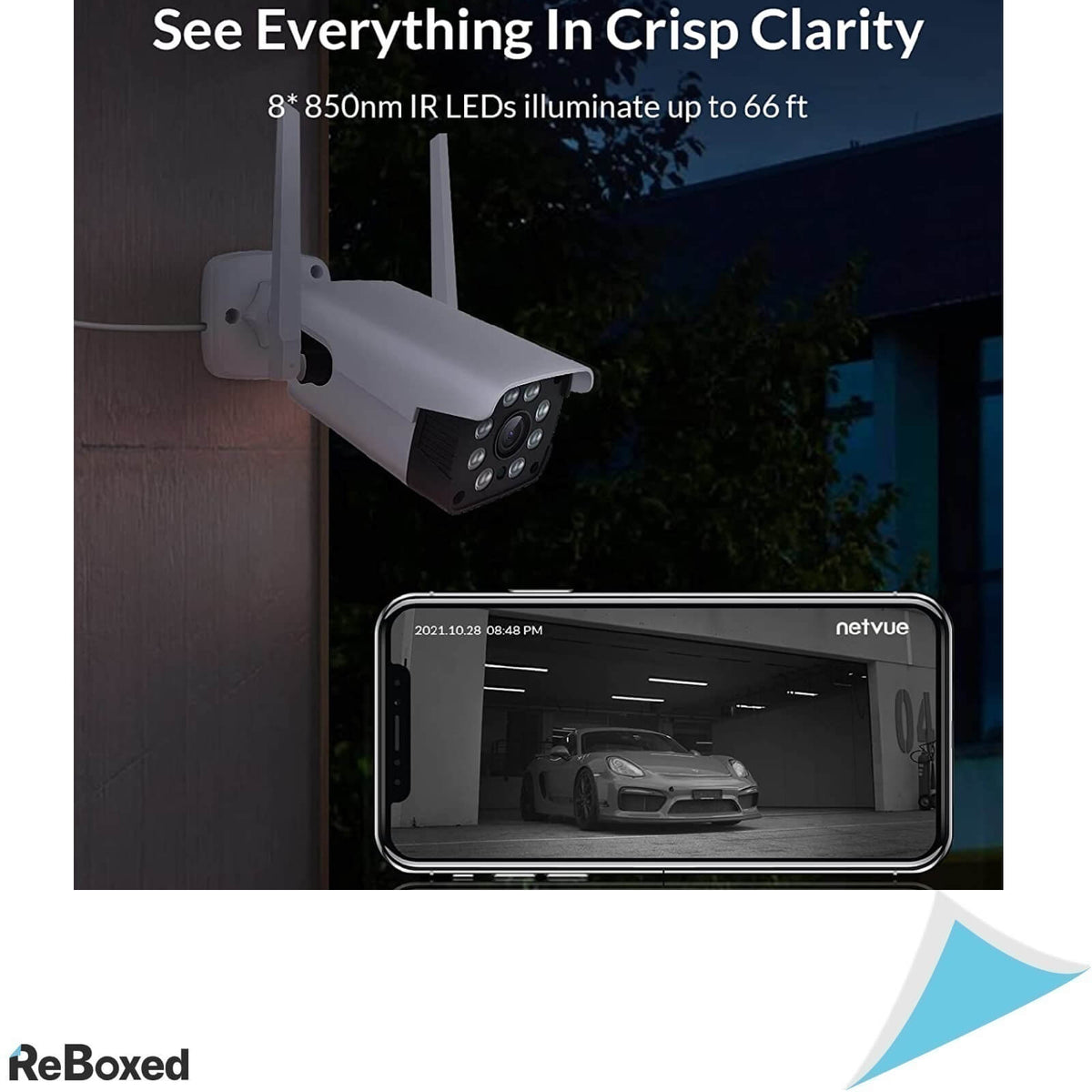 NetVue Virgil2 WiFi Camera IP de Exterior Microfon 2Way