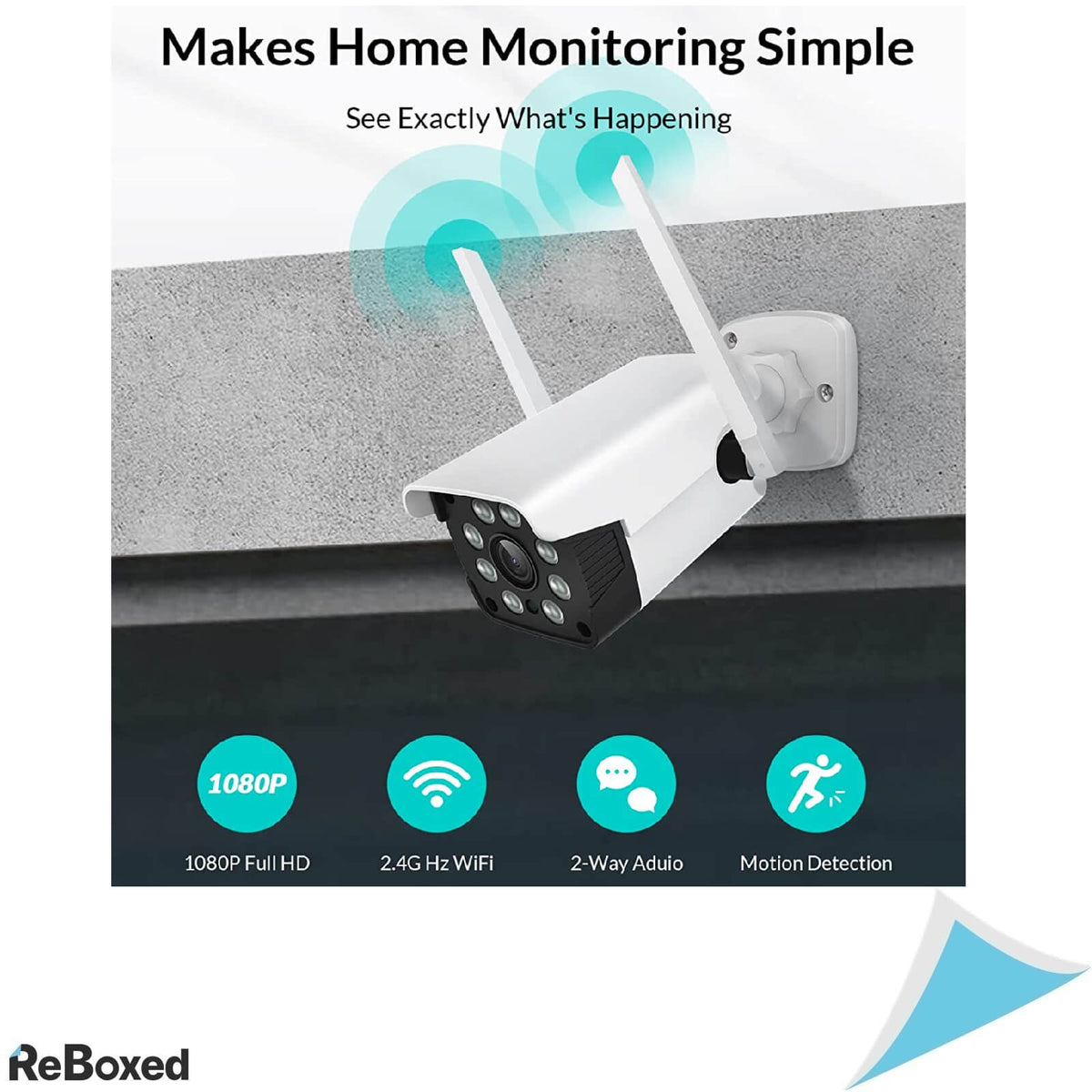 NetVue Virgil2 WiFi Camera IP de Exterior Microfon 2Way