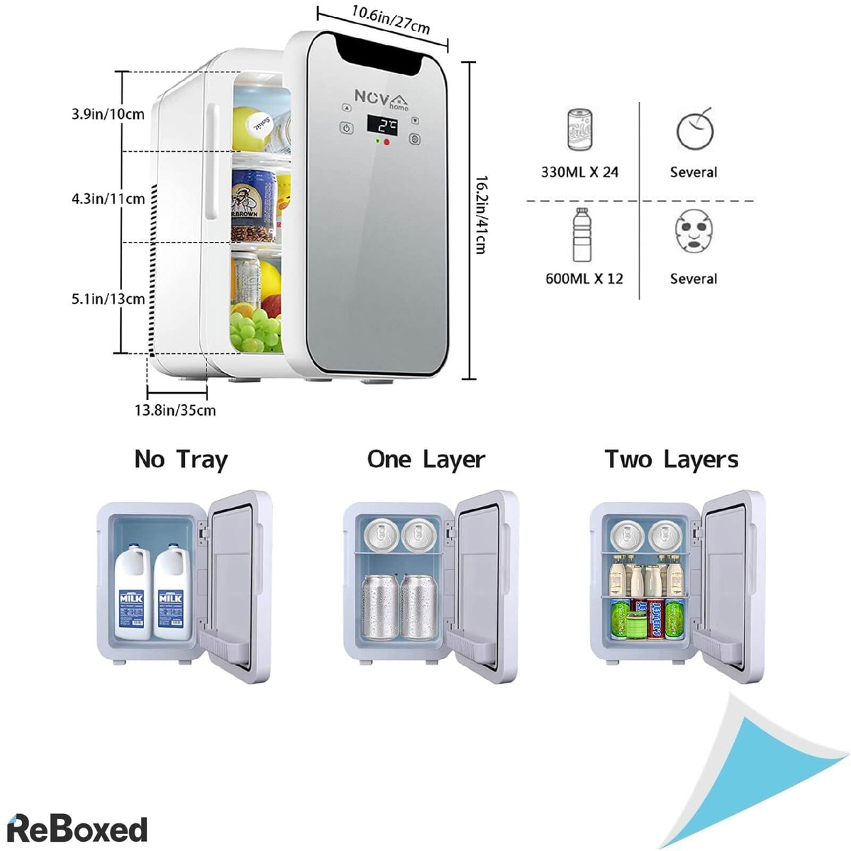 NovHome Mini Frigider 20L Racire si Incalzire 220V 12V Digital